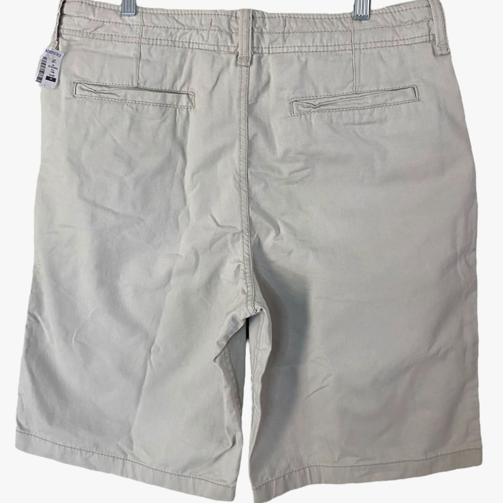 Vintage VINTAGE Aeropostale Cotton Twill Chino Shorts Men's 36 Beige Flat-Front Casual Summer Size US 36 / EU 52 - 4 Thumbnail