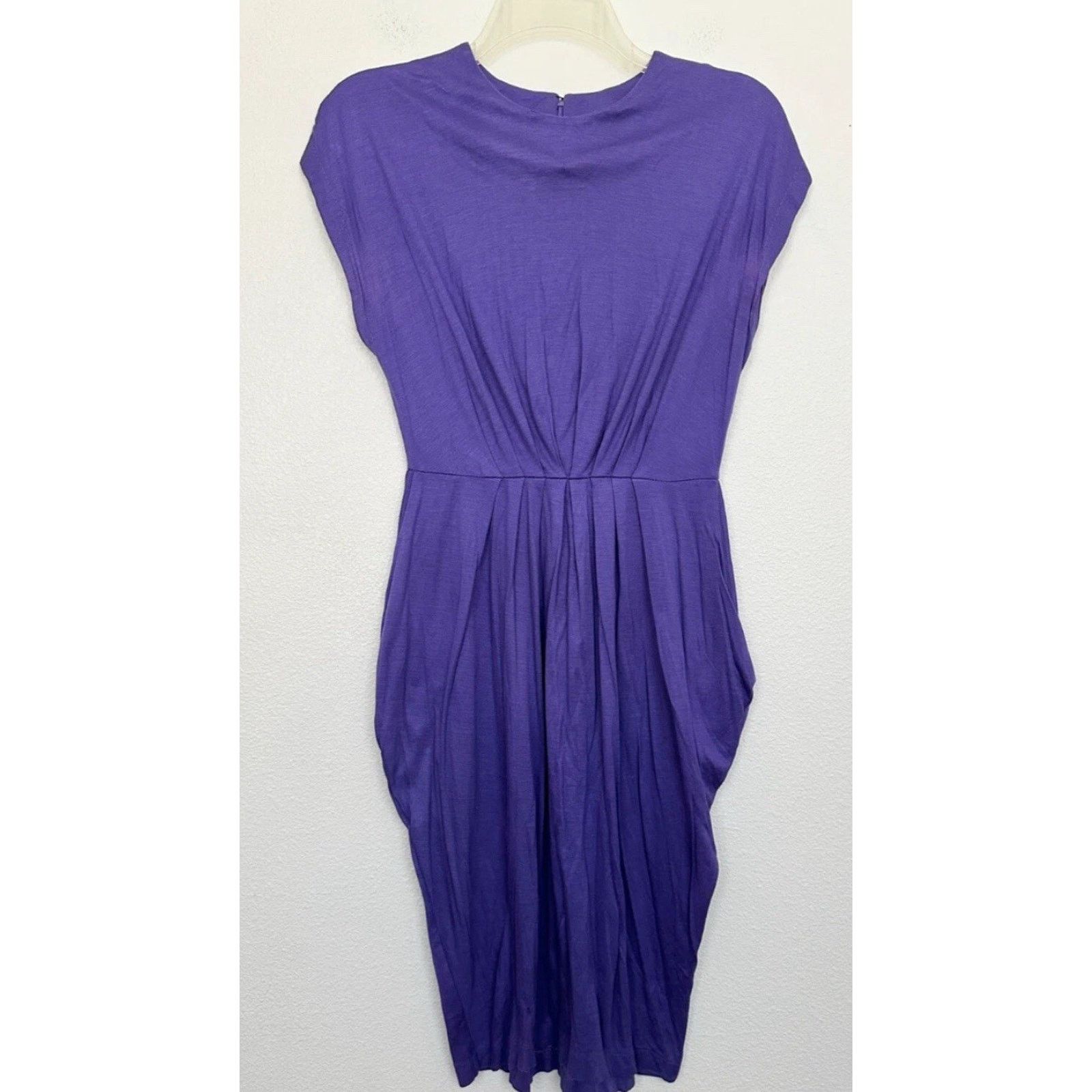Jil Sander Jil Sander Pleated Sheath Knee Length Purple Pockets 0 Size XS / US 0-2 / IT 36-38 - 1 Thumbnail