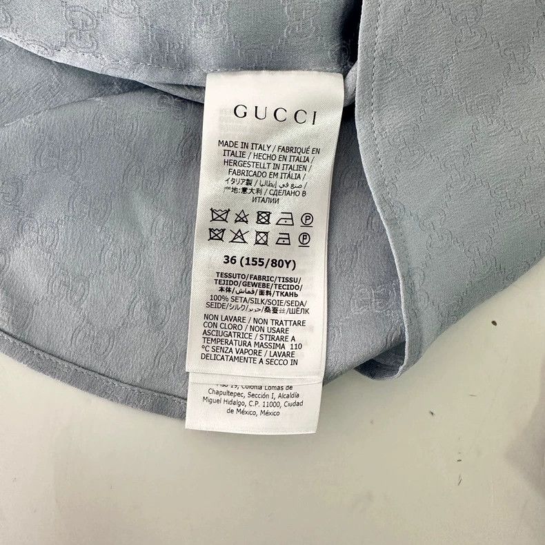 Gucci Gucci Size 36 Light blue full-printed dark flower Logo long Size US S / EU 44-46 / 1 - 5 Thumbnail