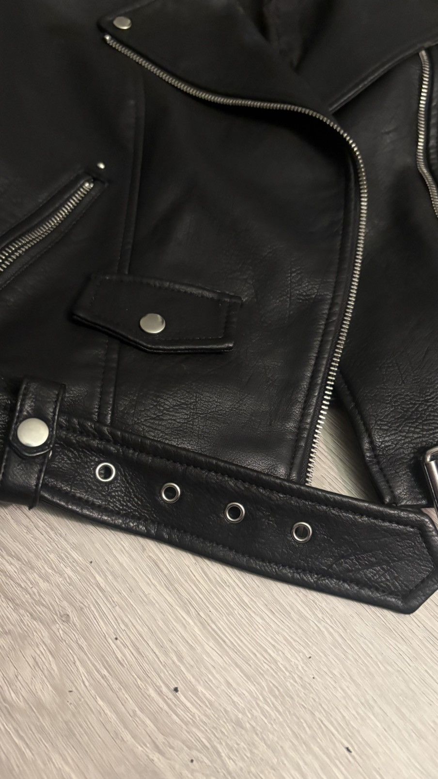Zara Black studded vintage leather jacket Size US XS / EU 42 / 0 - 6 Thumbnail