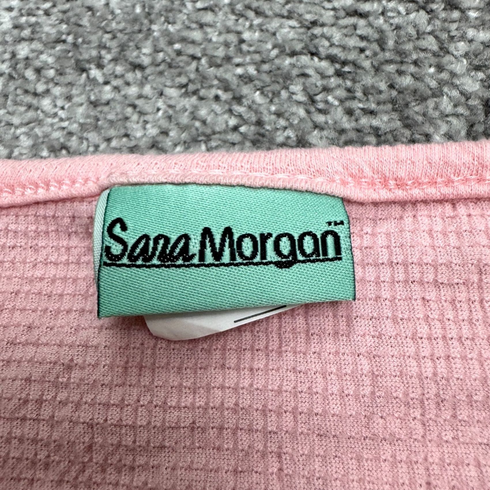 Vintage Sara Morgan Textured Basic T-Shirt Womens Large Pink Short Sleeve Crew Tee Top Size L / US 10 / IT 46 - 5 Thumbnail