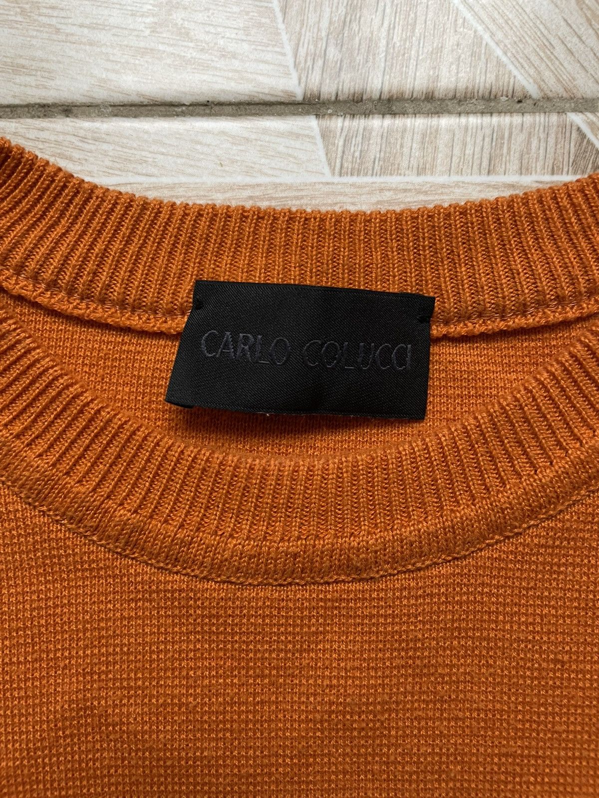 Carlo Colucci × Japanese Brand Vintage Italy Designer Carlo Colucci Knitted Sweater Orange Size US XL / EU 56 / 4 - 5 Thumbnail