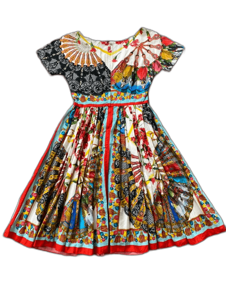 Dolce & Gabbana Printed Pleated Dress