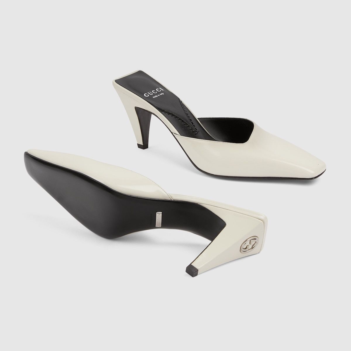 Gucci o1s1wg110225 Women's Mule Sandals in White Size US 7 / IT 37 - 6 Thumbnail