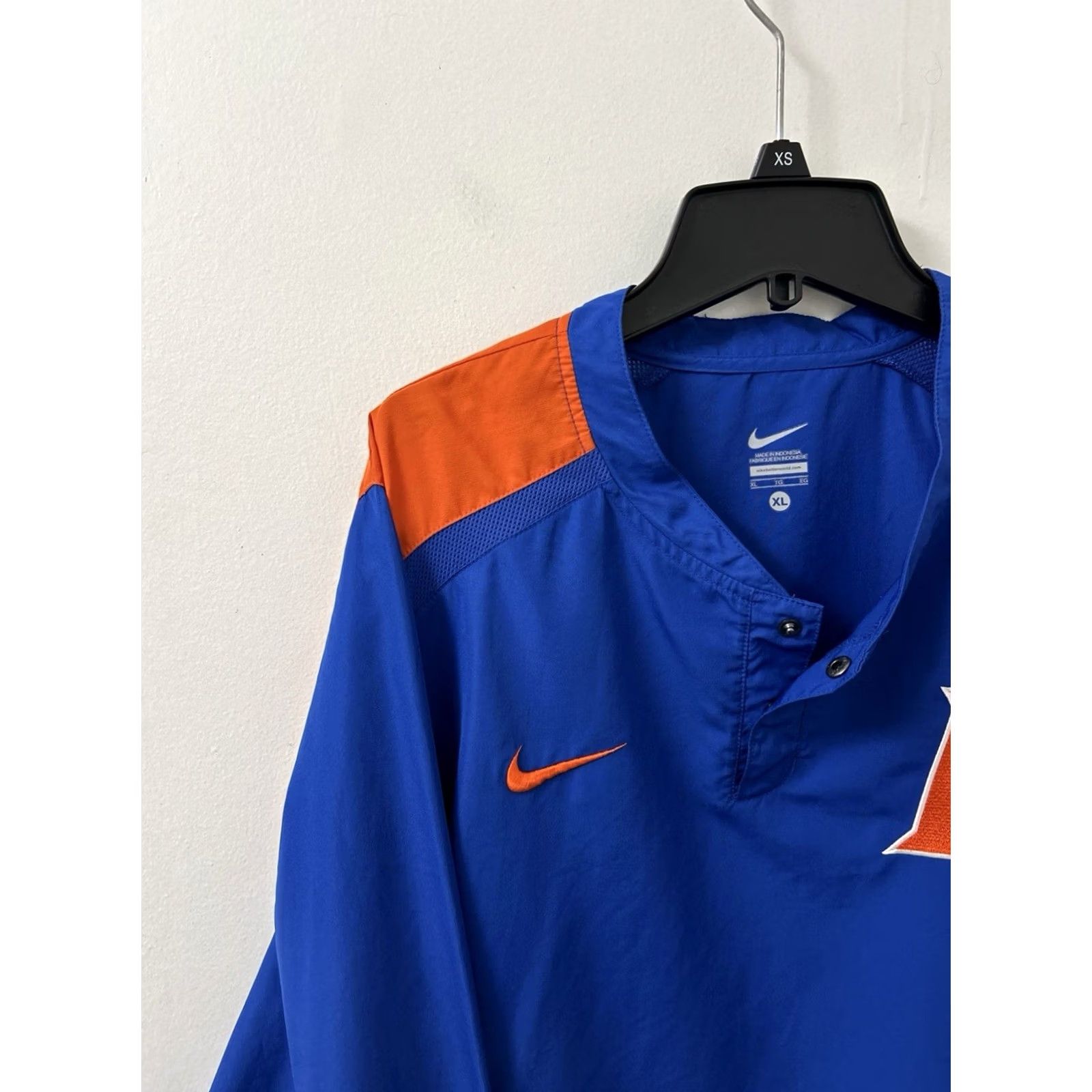 Nike Nike Jacket Unisex XL Blue Orange Lightweight Pullover Windbreaker L/S College 501645493 Size US XL / EU 56 / 4 - 4 Thumbnail
