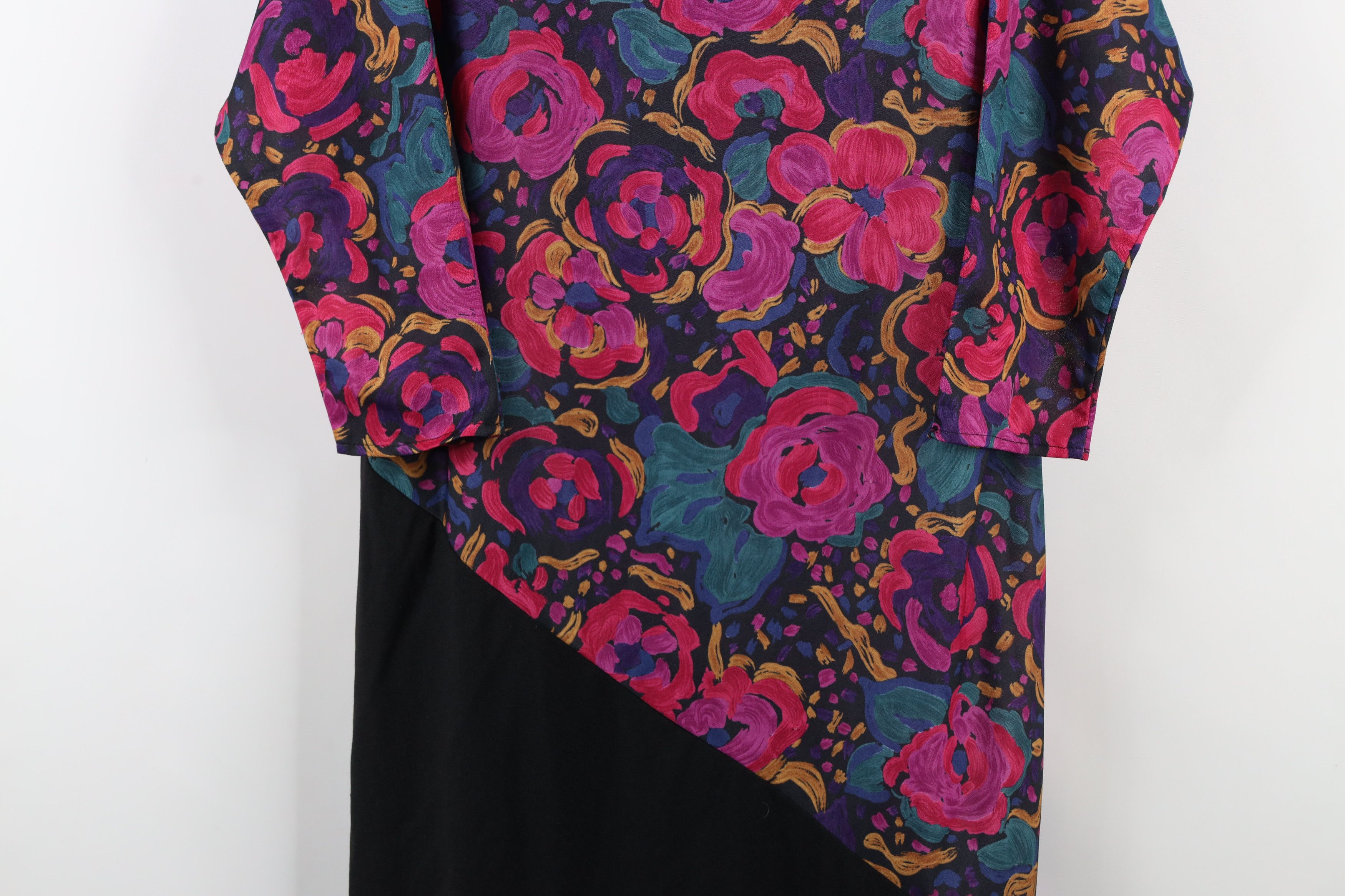 Vintage Vintage 90s Streetwear Floral Knit Long Sleeve Dress USA Size XL / US 12-14 / IT 48-50 - 3 Thumbnail
