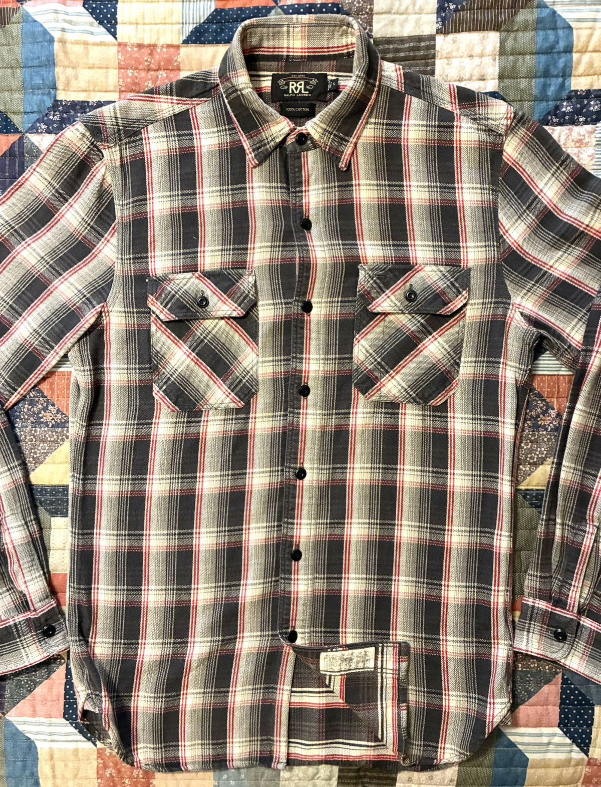 RRL Ralph Lauren DOUBLE RL RALPH LAUREN RRL COTTON FLANNEL SHIRT- SIZE SMALL Size US S / EU 44-46 / 1 - 4 Thumbnail