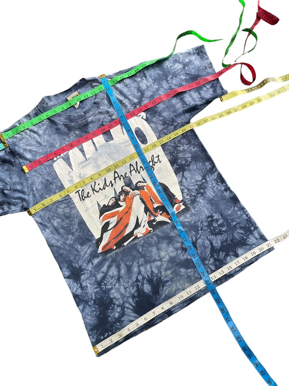 Band Tees Vintage & Rare 90’s The Who Liquid Blue Tie Dye Tshirt Size US M / EU 48-50 / 2 - 8 Thumbnail