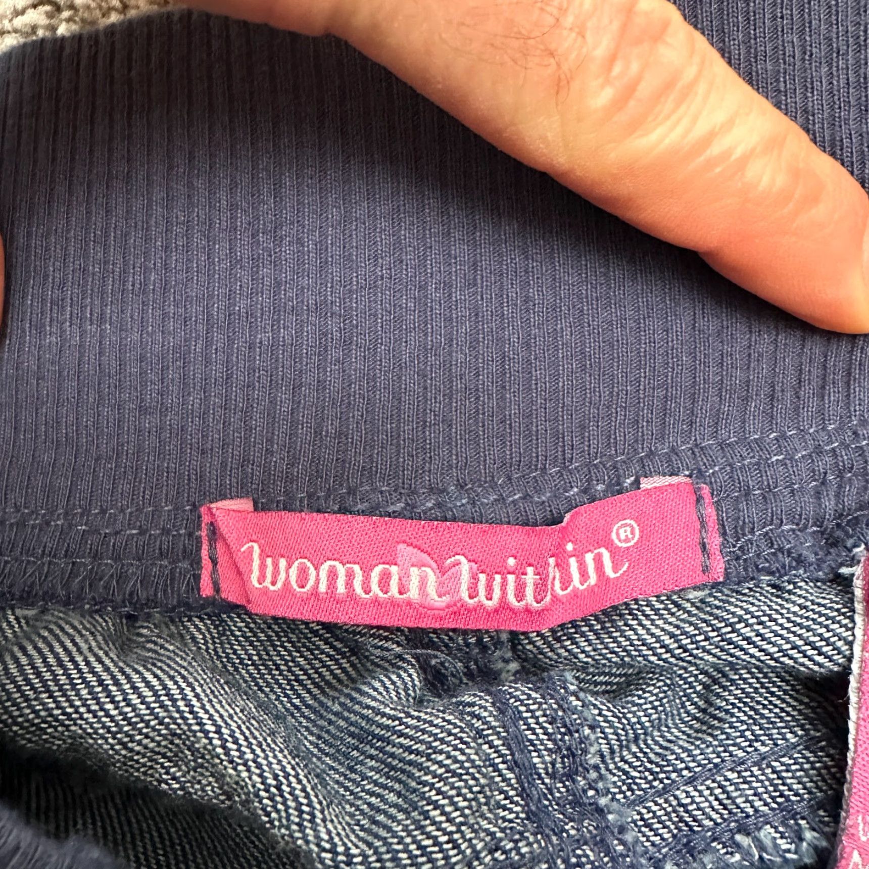 Vintage Woman Within Jeans Womens 12T Cargo Denim Straight Modern Fit Casual Blue 33x33 Size 34" / US 12 / IT 48 - 5 Thumbnail