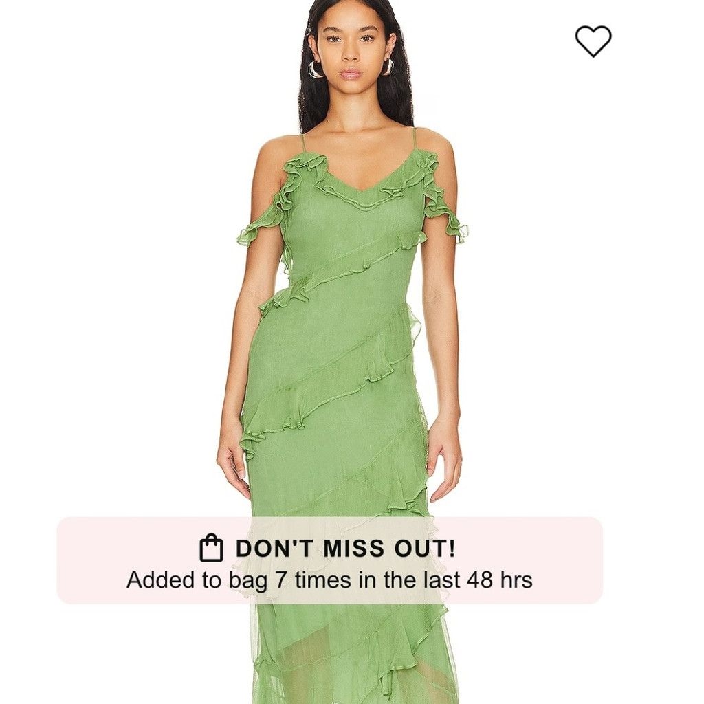 House of Harlow House of Harlow 1960 Maxime Maxi Dress in Green, Size: S Size S / US 4 / IT 40 - 2 Thumbnail