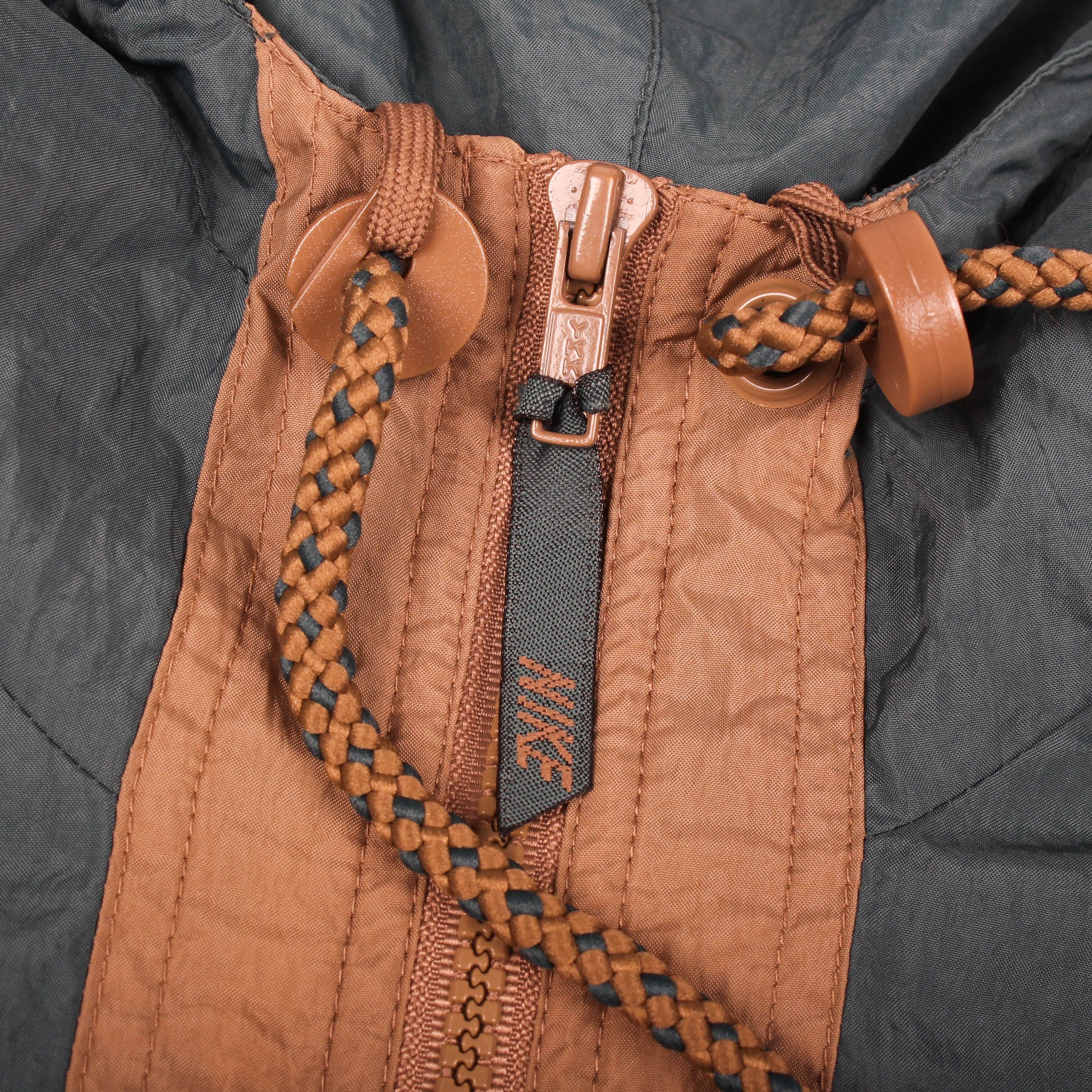 Nike Vintage Nike Anorak Jacket Green Brown Windbreaker Size US M / EU 48-50 / 2 - 10 Thumbnail