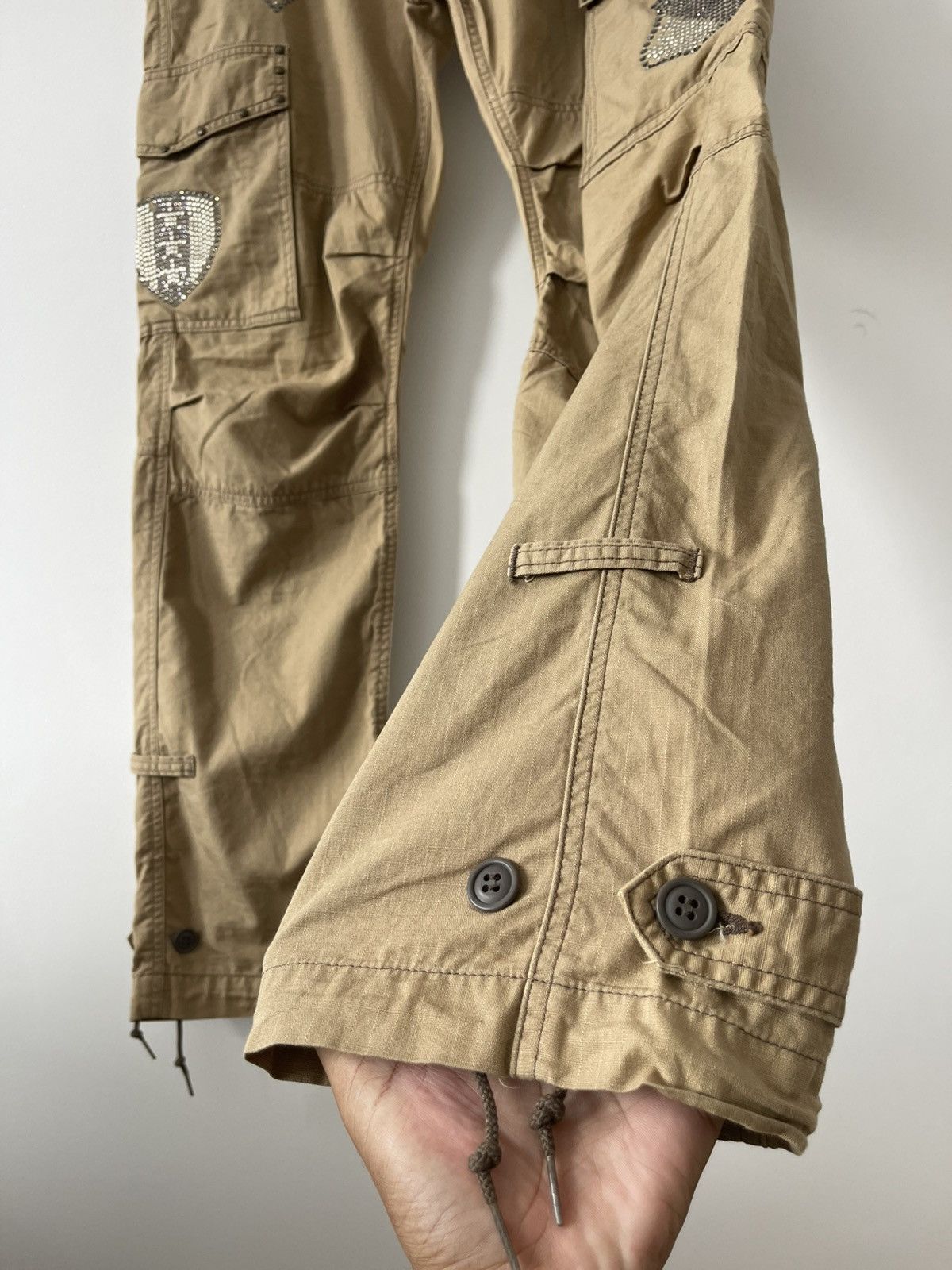 Seditionaries Rare Vintage RATTLE TRAP Japan Parachute Bondage Cargo Pant Size US 34 / EU 50 - 4 Thumbnail
