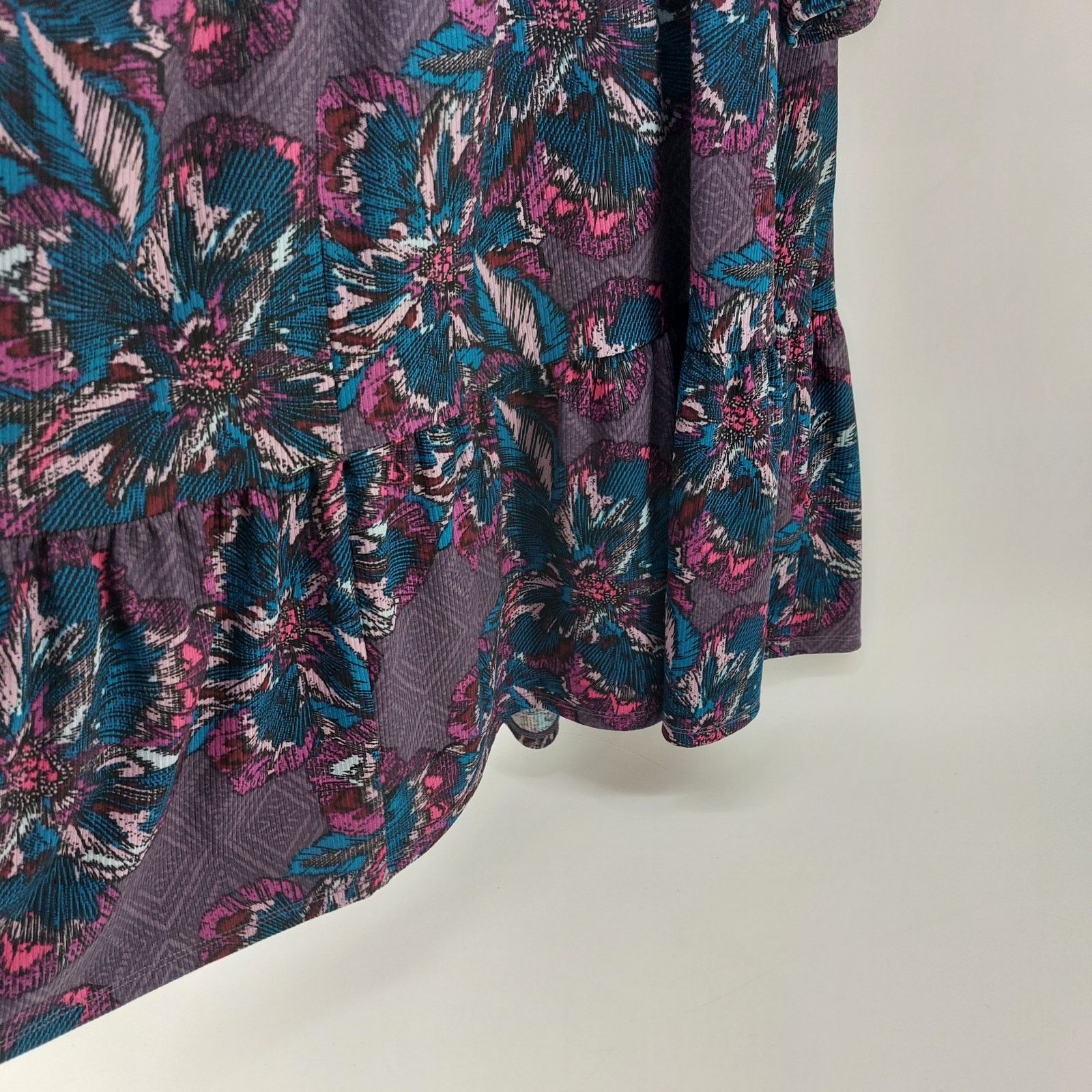 Other Lane Bryant Purple Floral Dress Plus Size 26 28 Pockets Size 4XL / US 24-26 - 13 Thumbnail