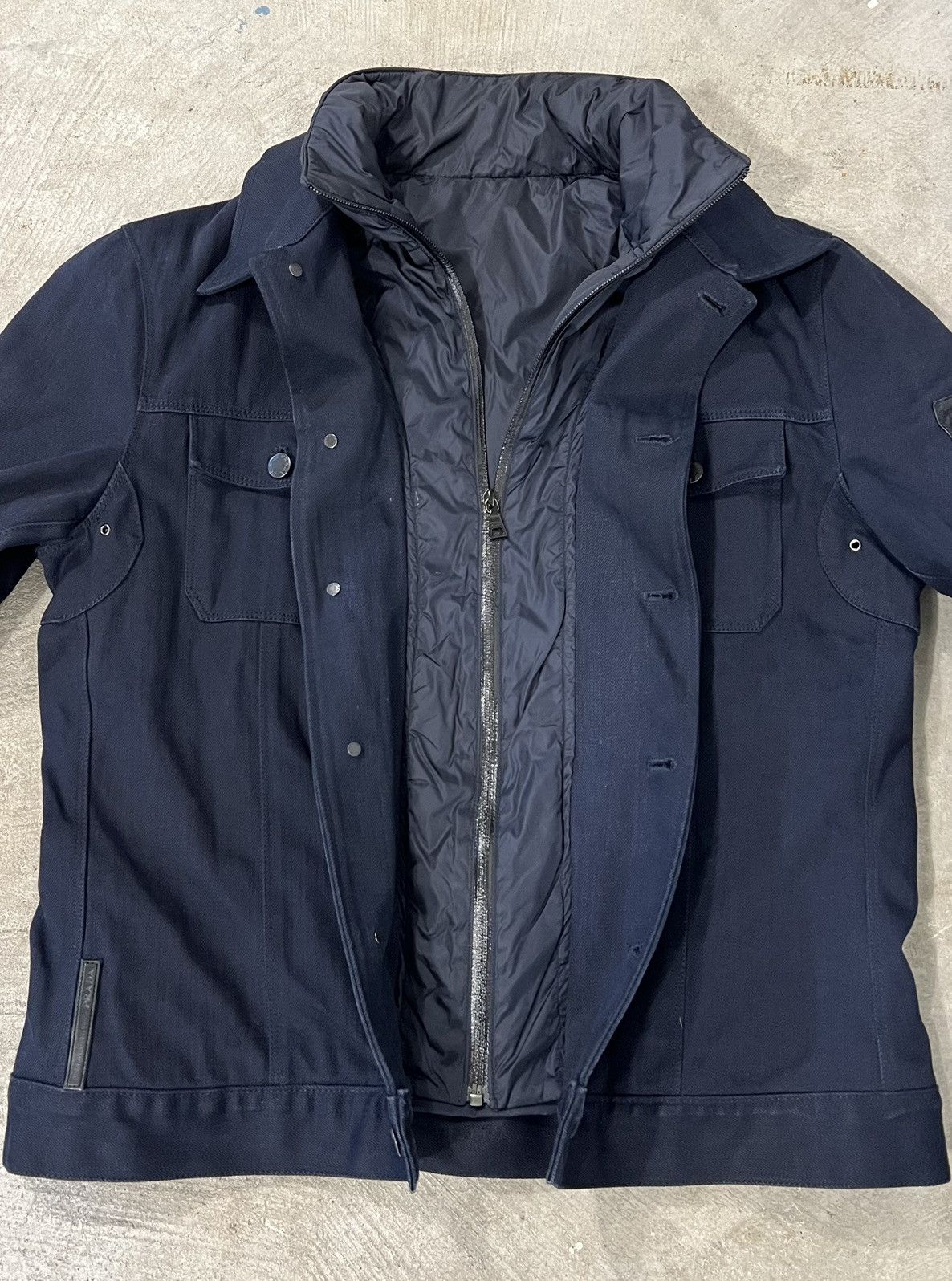 Prada Prada milano cotton Jacket Dark Navy Size 52/M Made in Italy Size US M / EU 48-50 / 2 - 3 Thumbnail