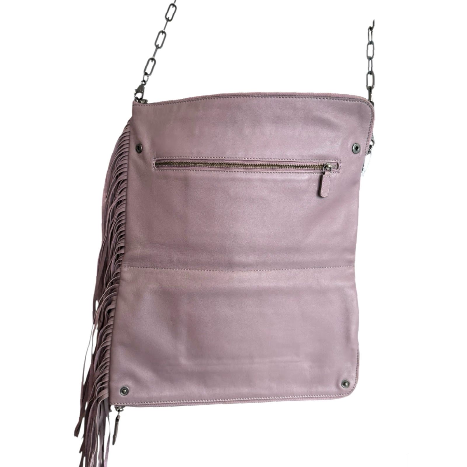 Anya Hindmarch Anya Hindmarch Newman Shoulder Bag Crossbody Palma Gray Leather Chain Strap Women Medium Womens Size ONE SIZE - 5 Thumbnail