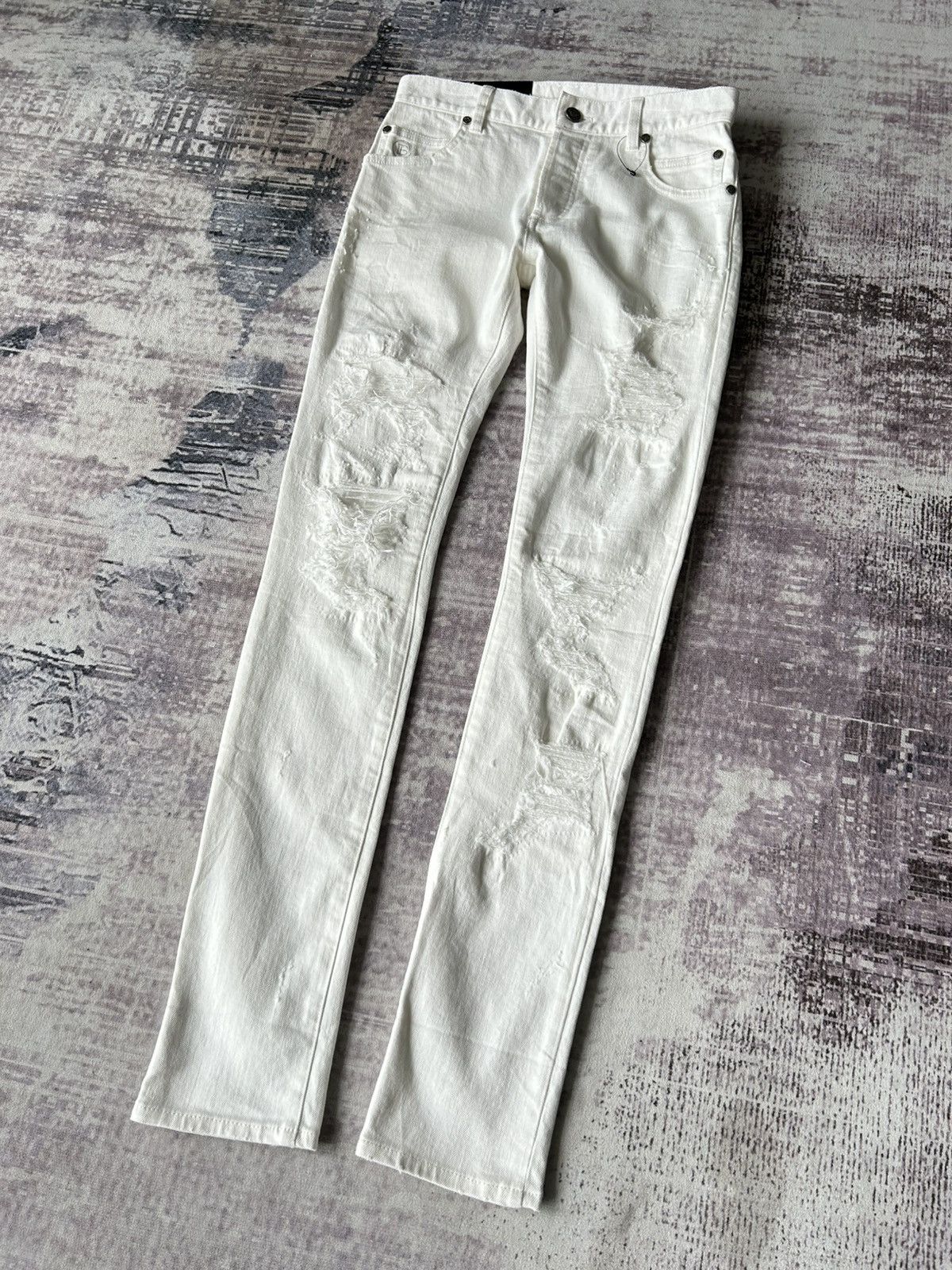 Balmain Balmain Slim Paris Distressed Jeans Size US 28 / EU 44 - 3 Thumbnail