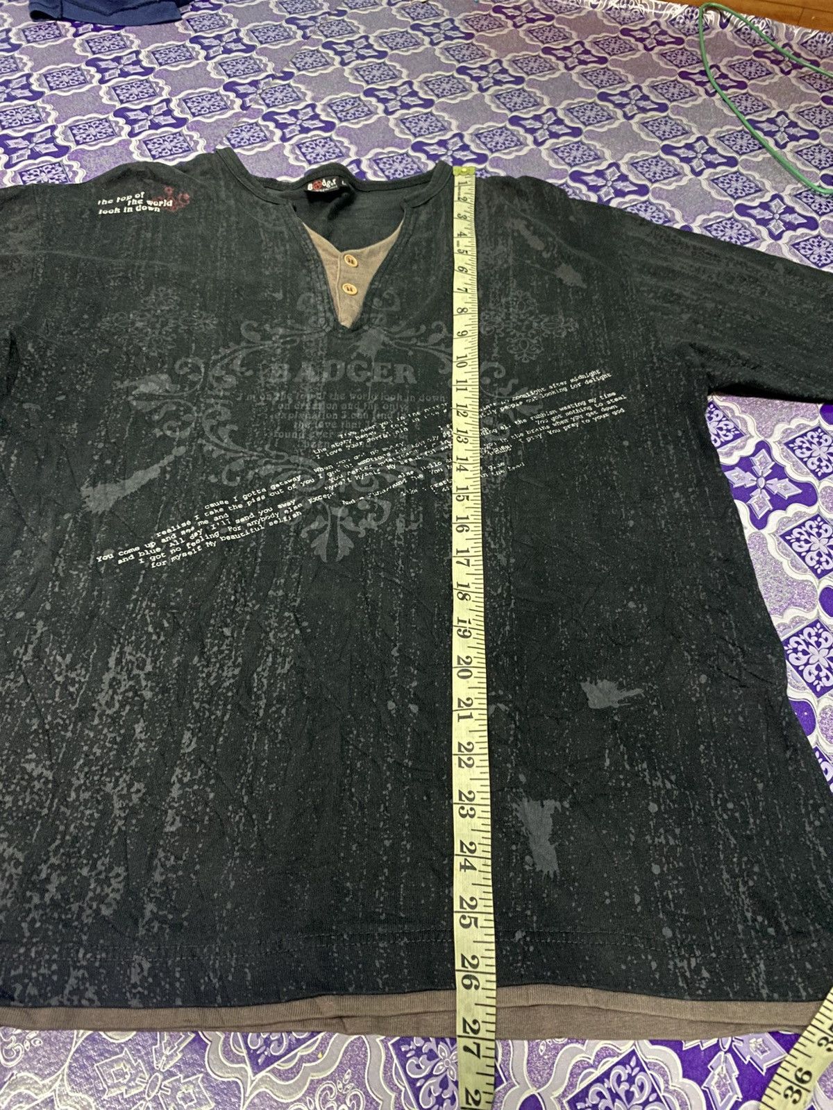 Hysteric Glamour × If Six Was Nine × Japanese Brand Badger Sport Compression Black Long Sleeve Shirt Youth Sz L Size US L / EU 52-54 / 3 - 12 Thumbnail