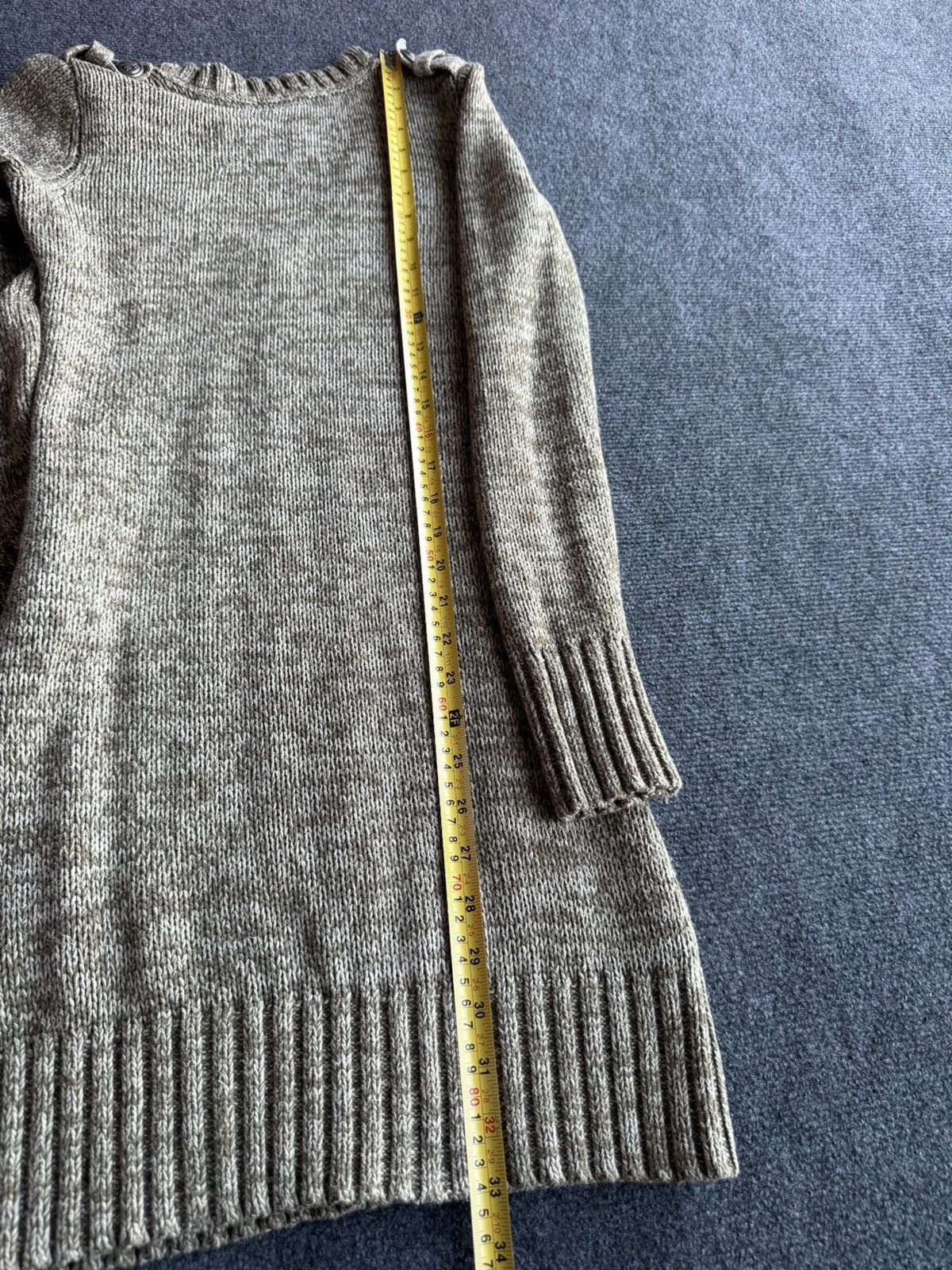 Japanese Brand Avant Garde Japanese 00s Cable Knit Sweater Dress Olive XS Size XS / US 0-2 / IT 36-38 - 18 Thumbnail