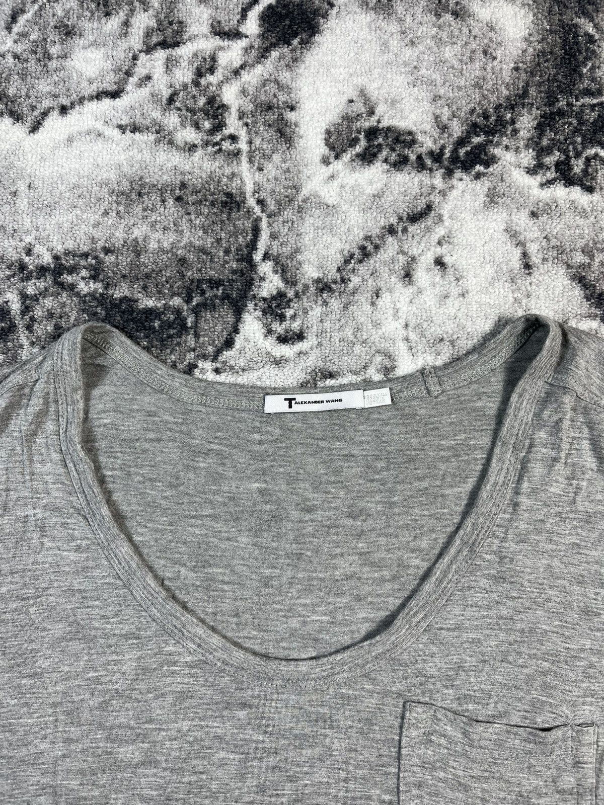 Alexander Wang Alexander Wang T Shirt Grey Minimal Pocket Tee Size US S / EU 44-46 / 1 - 4 Thumbnail