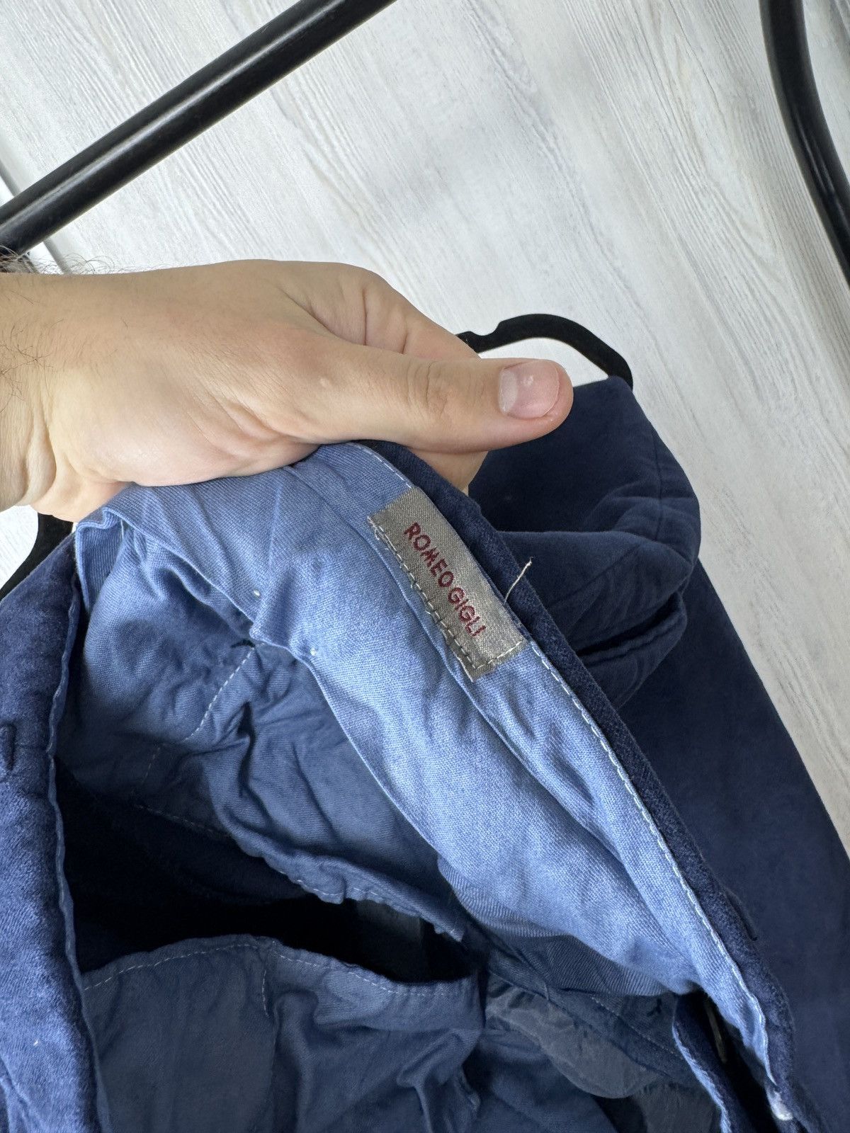 Romeo Gigli Romeo Gigli 3 pieces faded blue velour cotton suit size 50 Size 40R - 25 Thumbnail
