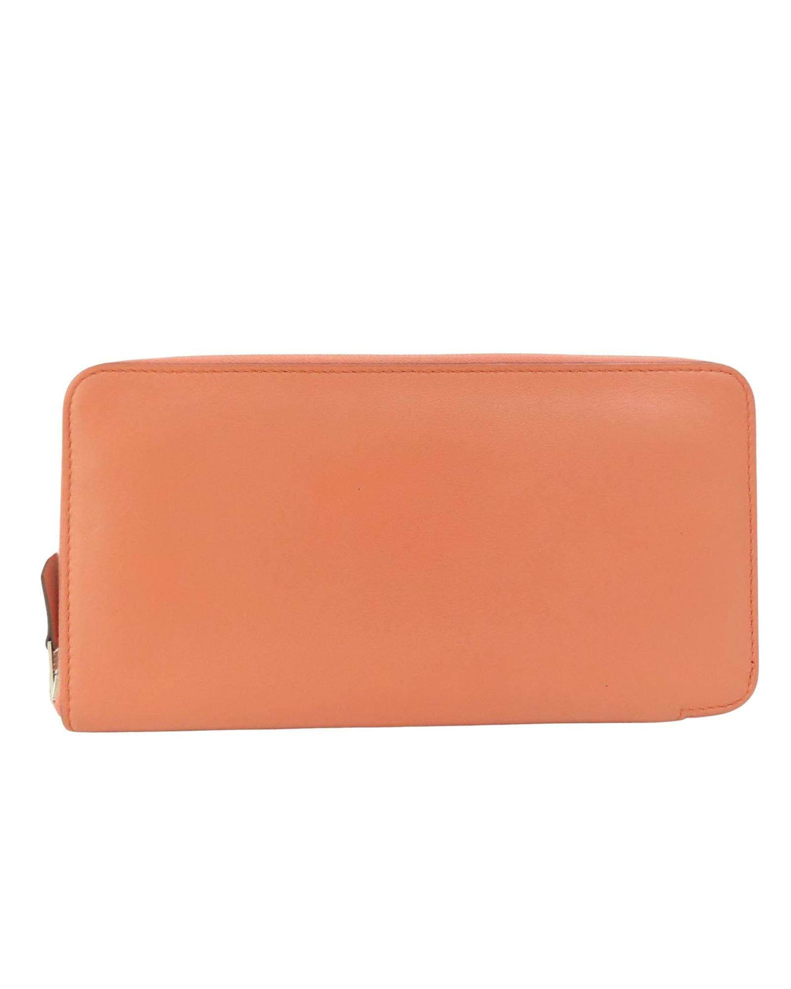 image of Exquisite Pink Leather Azap Long Wallet By Hermes, Women's
