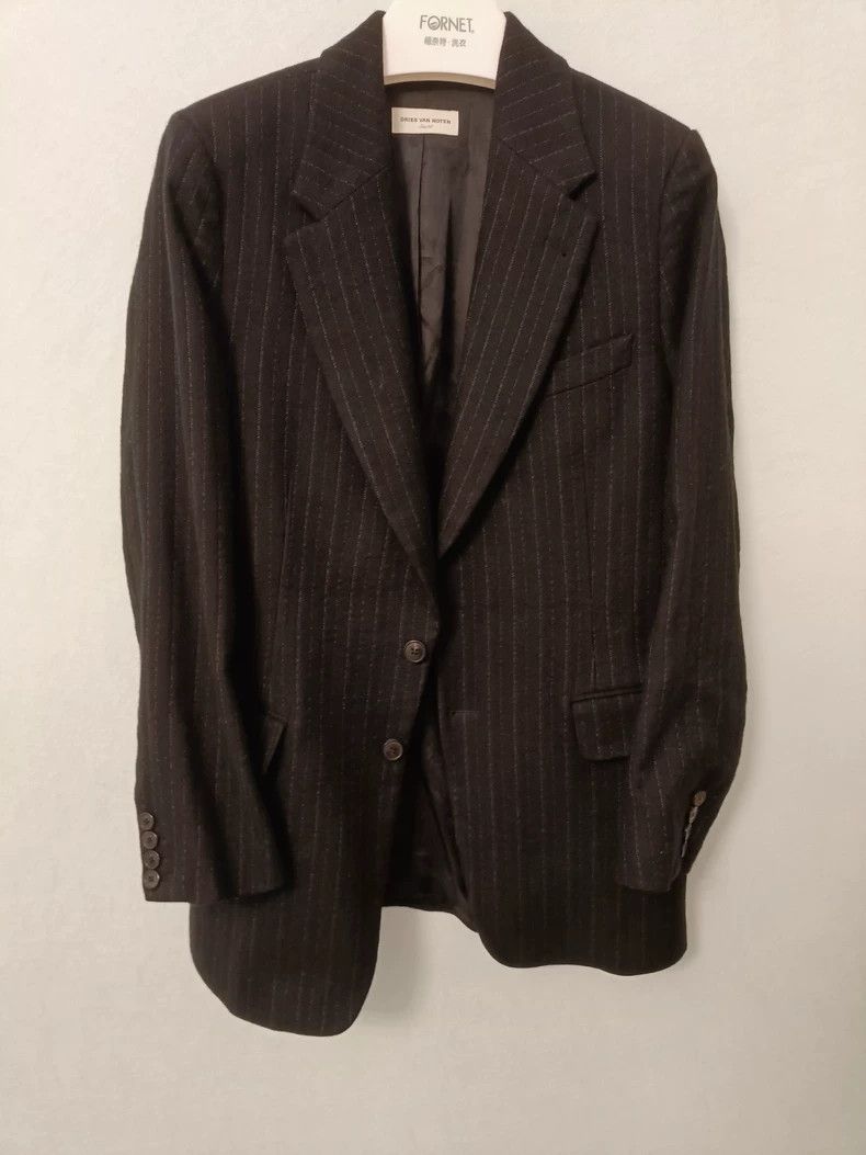 Dries Van Noten Dries van noten Striped white suit jacket -DMC 