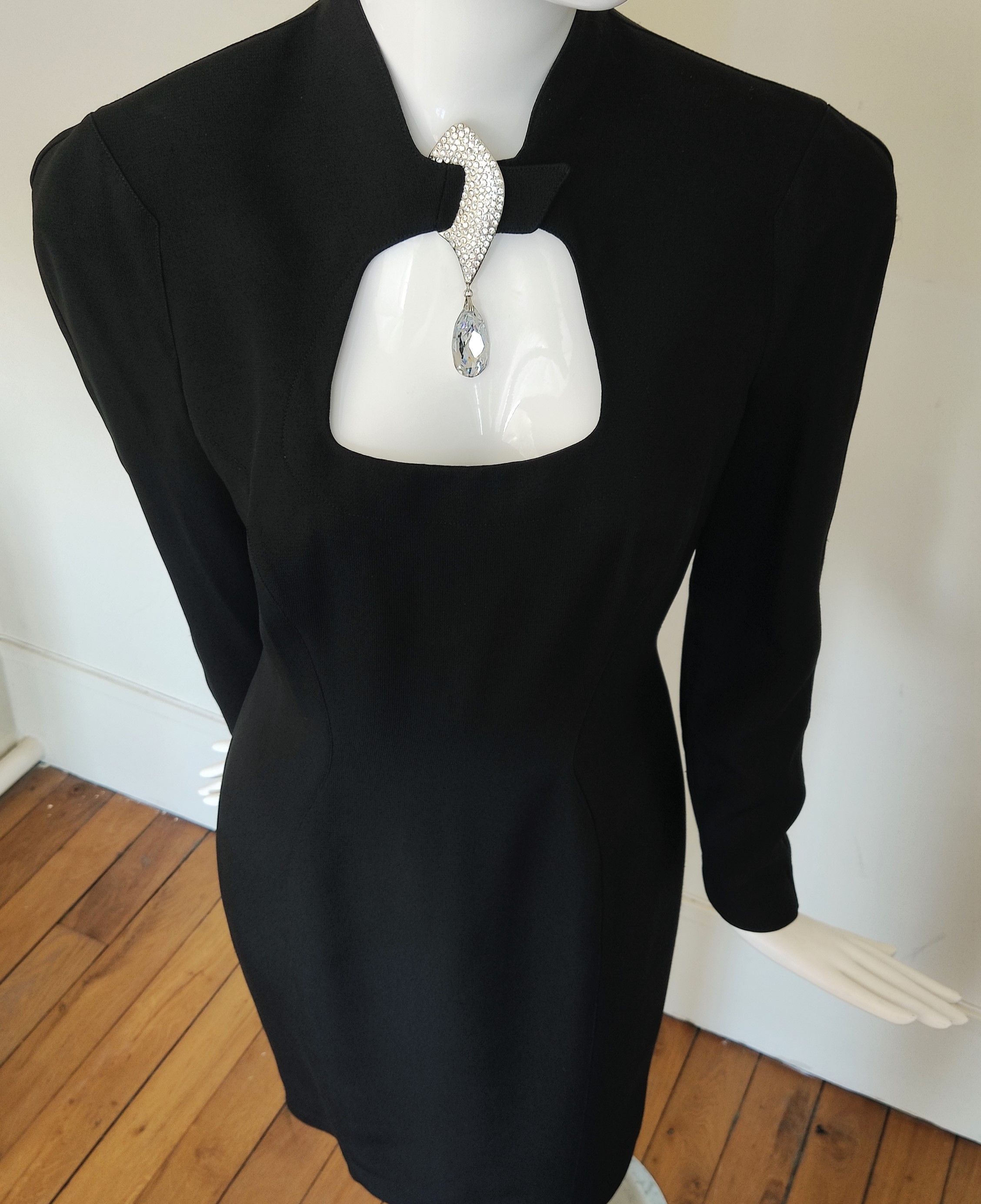 Thierry Mugler Thierry Mugler Couture Runway Rhinestone Diamond Dress Size S / US 4 / IT 40 - 12 Thumbnail