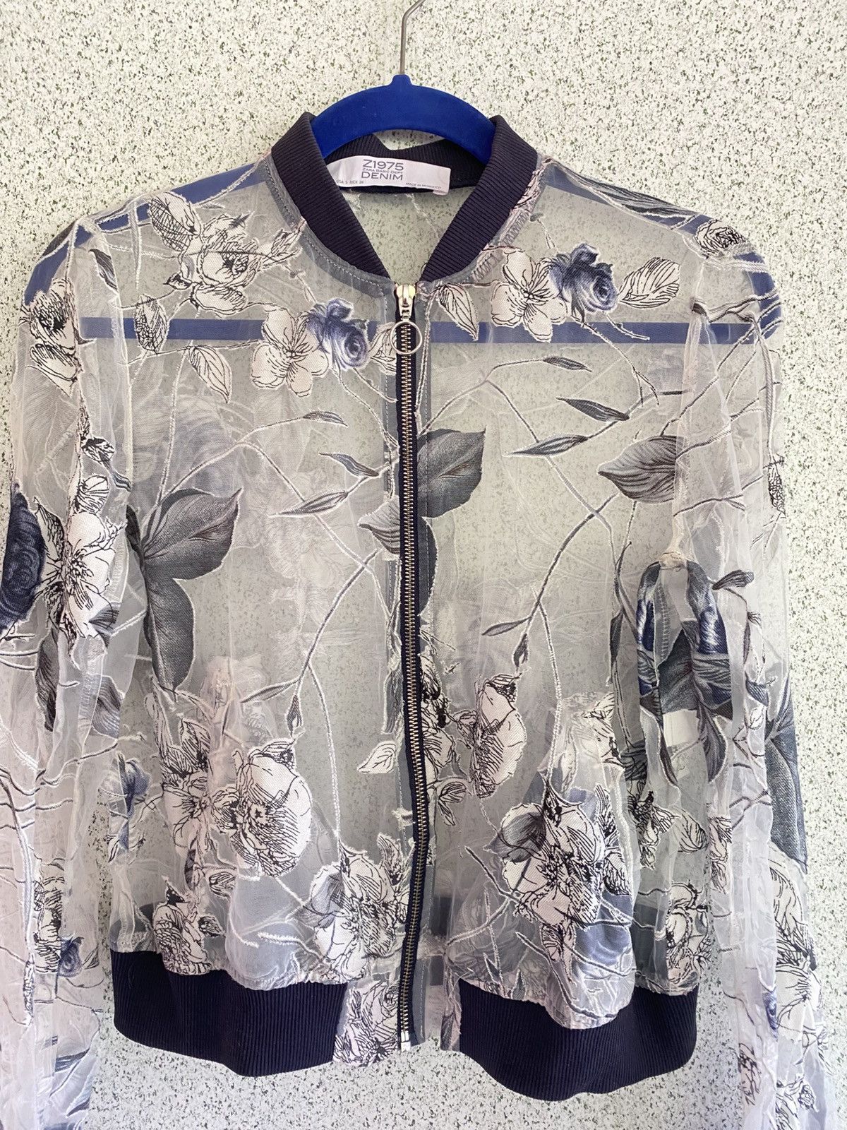 Zara Z1975 Zara Floral Mesh Bomber – Soft Grunge/Romantic Street Size S / US 4 / IT 40 - 5 Thumbnail