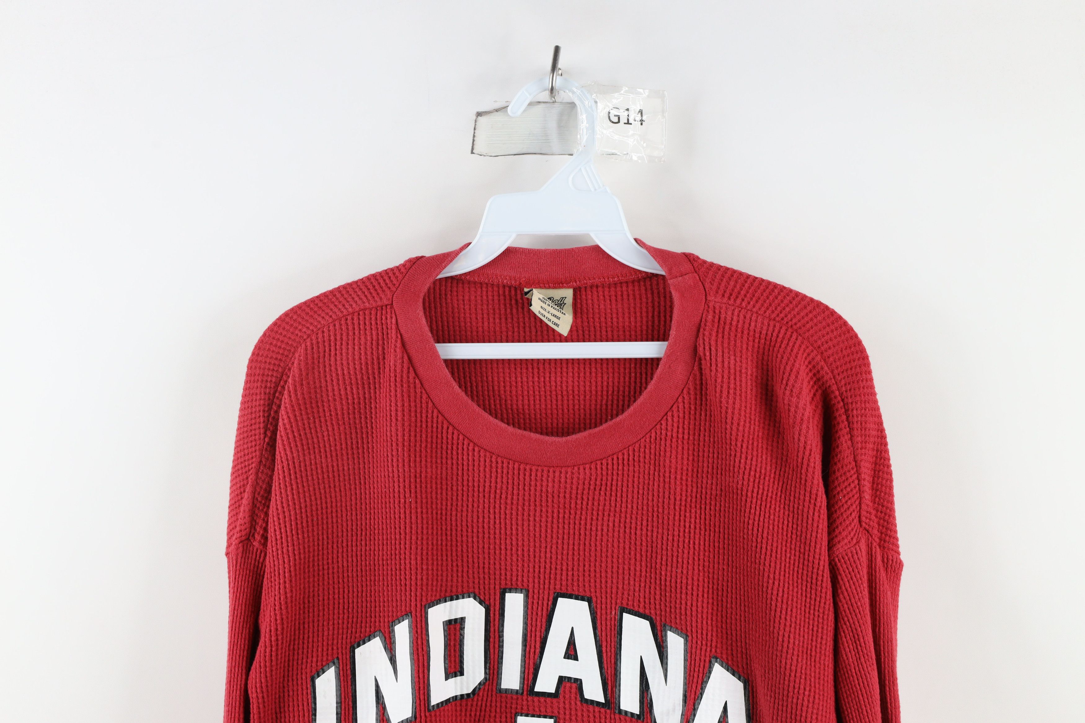 Vintage Vintage Out Indiana University Thermal Waffle Knit T-Shirt Size US XL / EU 56 / 4 - 2 Thumbnail