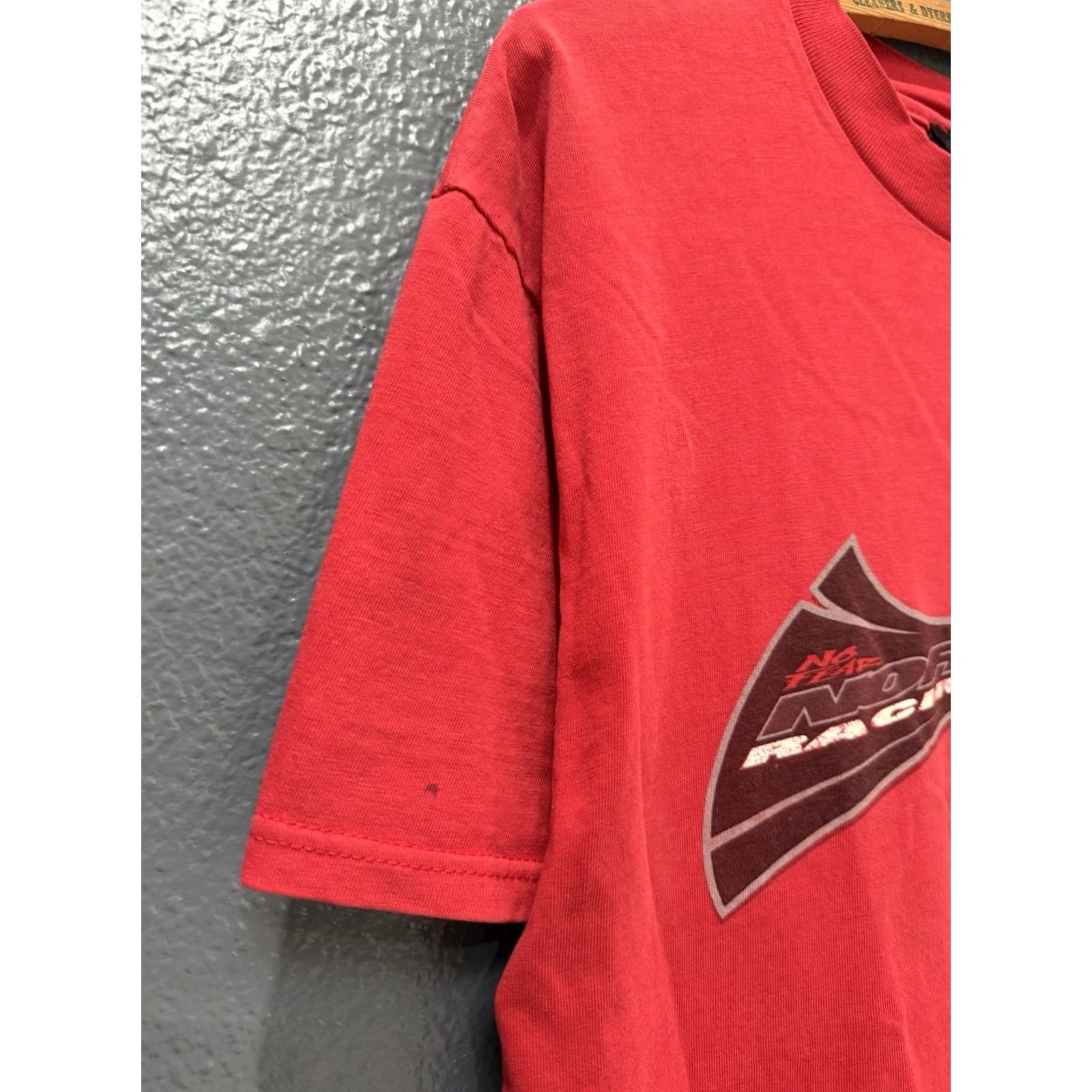No Fear VINTAGE No Fear Racing Red Cotton T-Shirt L Men’s Shirt Adult Large Red Cotton No Fear Mens Shirt 90s Size US L / EU 52-54 / 3 - 6 Thumbnail