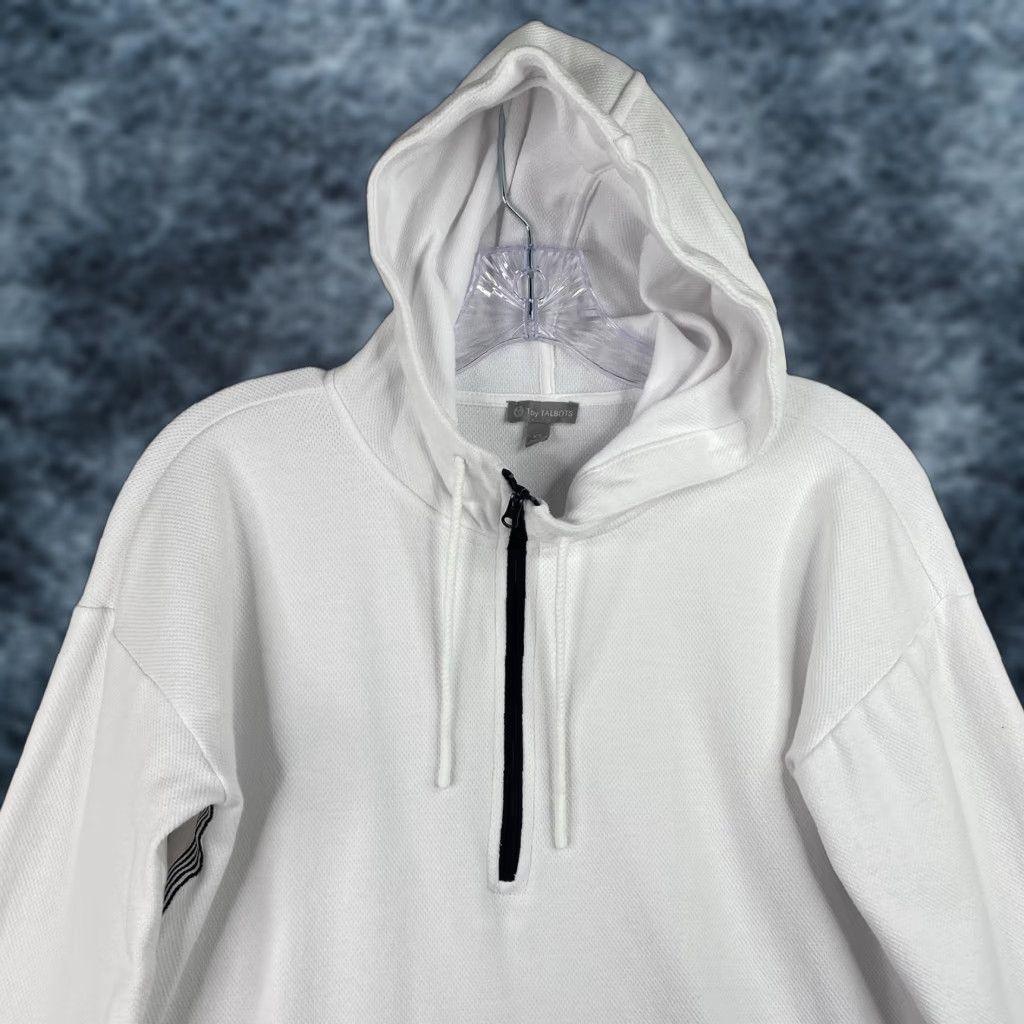 Talbots T by Talbots 1/4 Zip Hoodie Womens XS Zip Pockets Hooded Sweatshirt Top Golf Size XS / US 0-2 / IT 36-38 - 1 Thumbnail