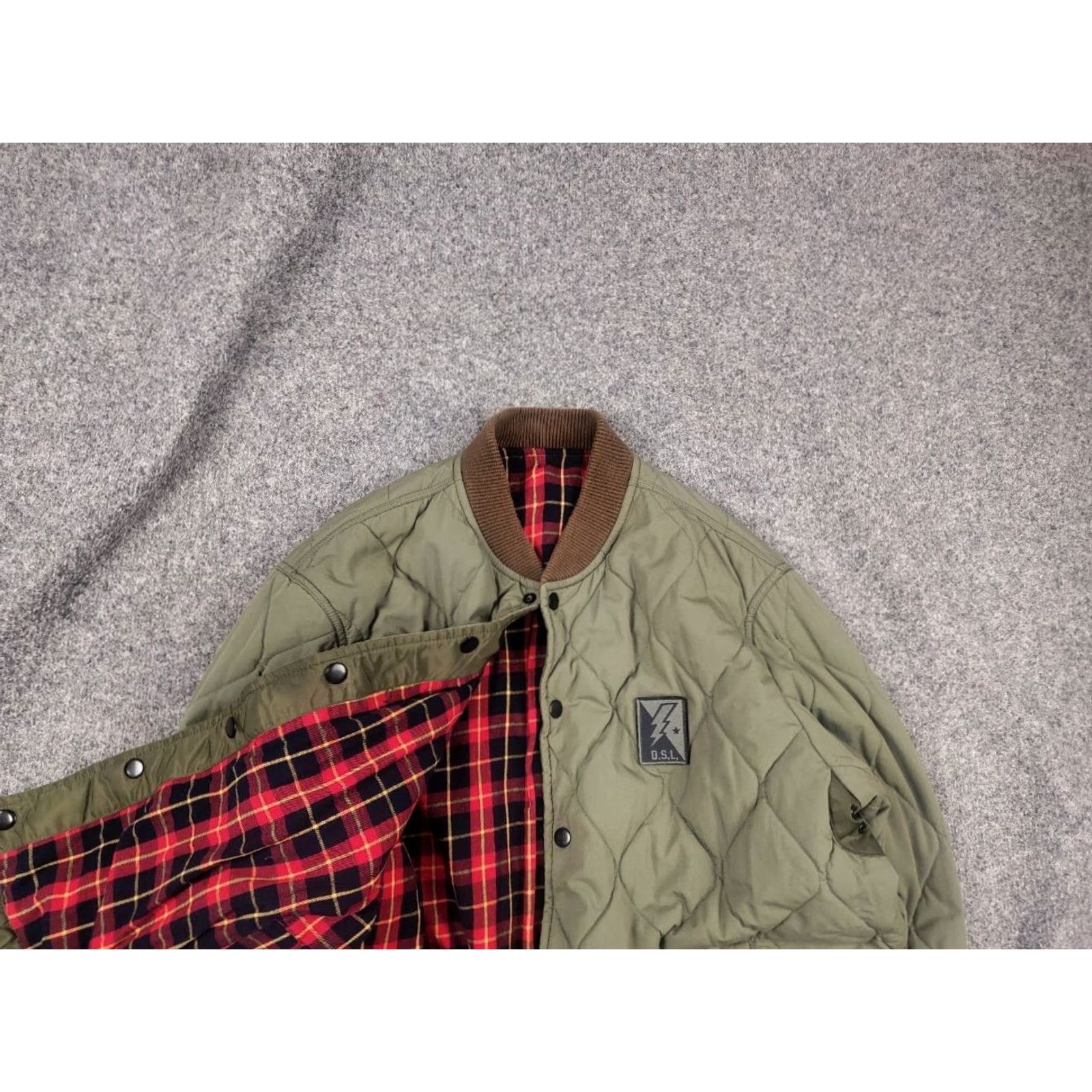 Diesel Diesel J-Foot-Bnb reversible quilted military style Insulated Cordura Green Bomber Jacket XL Men Size US XL / EU 56 / 4 - 3 Thumbnail