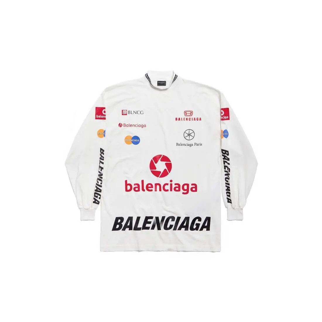 Balenciaga o1w1db10426 Top League Long Sleeve T-Shirt Oversized Size US XL / EU 56 / 4 - 1 Thumbnail