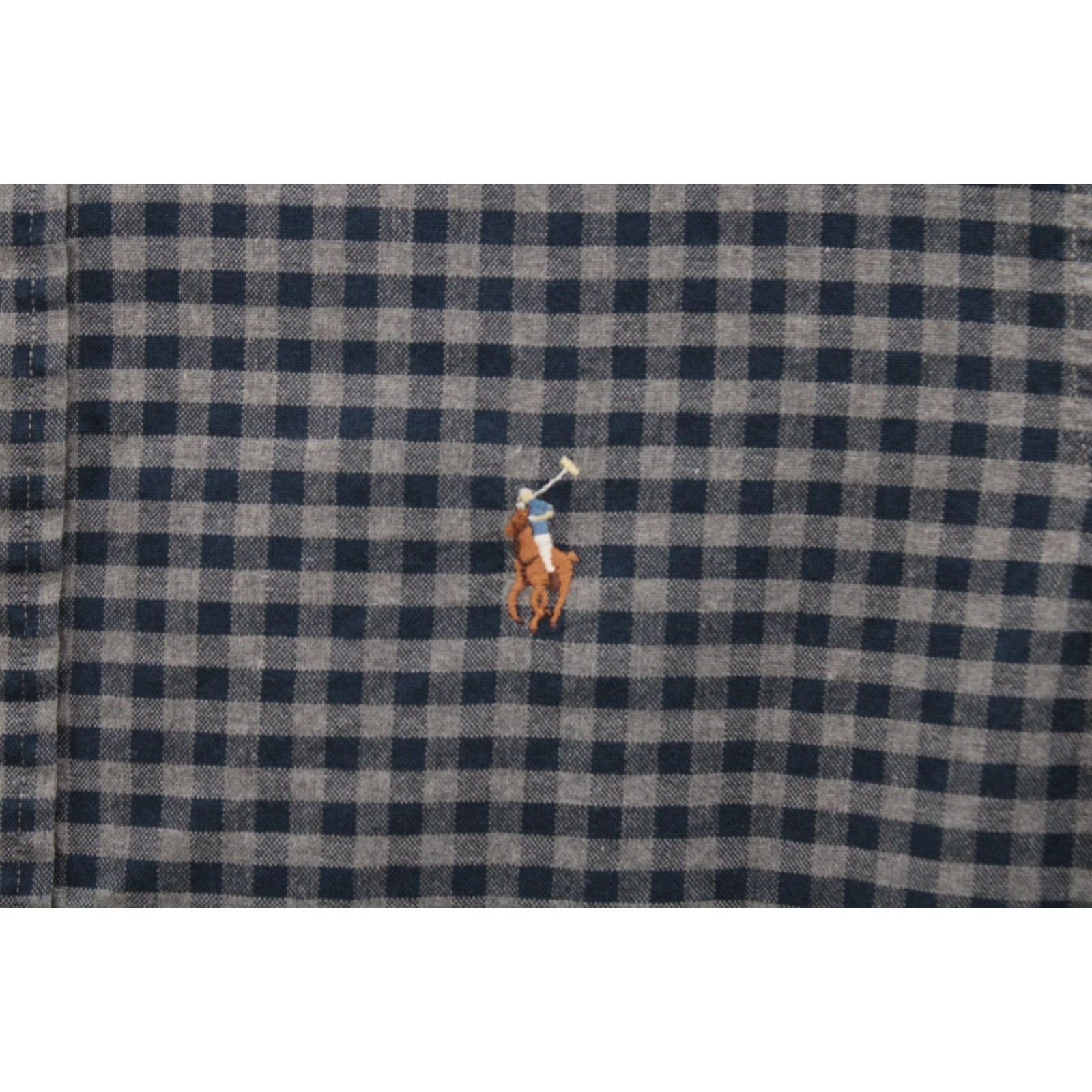 Polo Ralph Lauren Ralph Lauren Shirt Men's Medium Blue Gray Gingham Plaid Classic Fit Long Sleeve Shirt Size US M / EU 48-50 / 2 - 4 Thumbnail