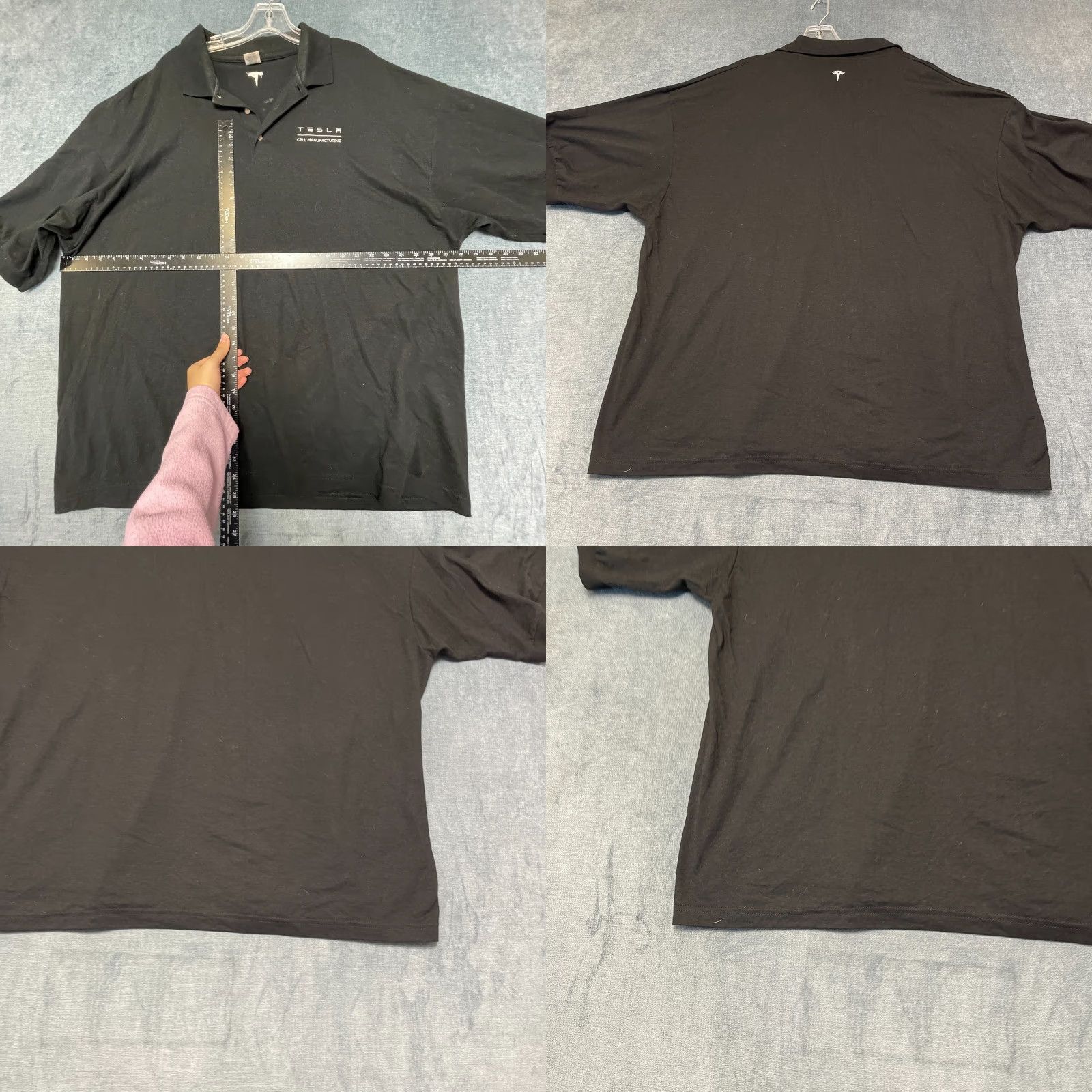 Gildan Gildan Polo Shirt Mens 3XL Black Short Sleeve Button Collared Knit Breathable Easy Care Lightweight Casual Travel Shirt Size US XXL / EU 58 / 5 - 8 Thumbnail