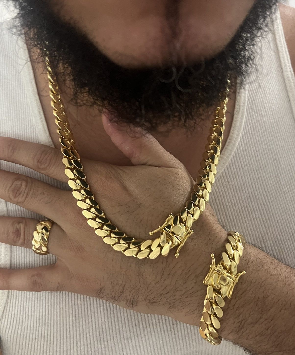 Other 14k gold bonded set chain and bracelet plus ring Size ONE SIZE - 4 Thumbnail