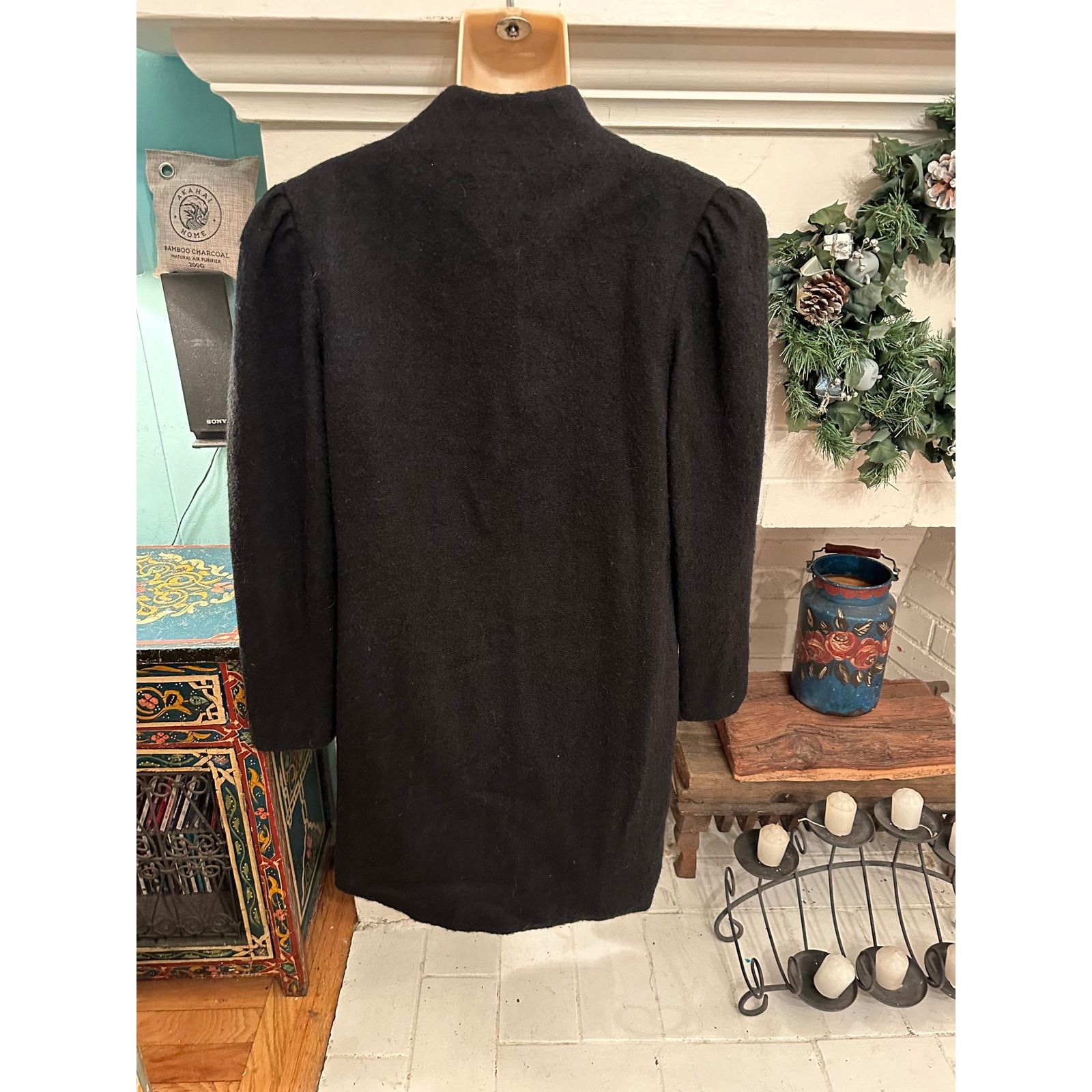 Other RARE VINTAGE 70's AUSTIN-ZUUR HALSTON BLACK WOOL COAT Size S / US 4 / IT 40 - 3 Thumbnail