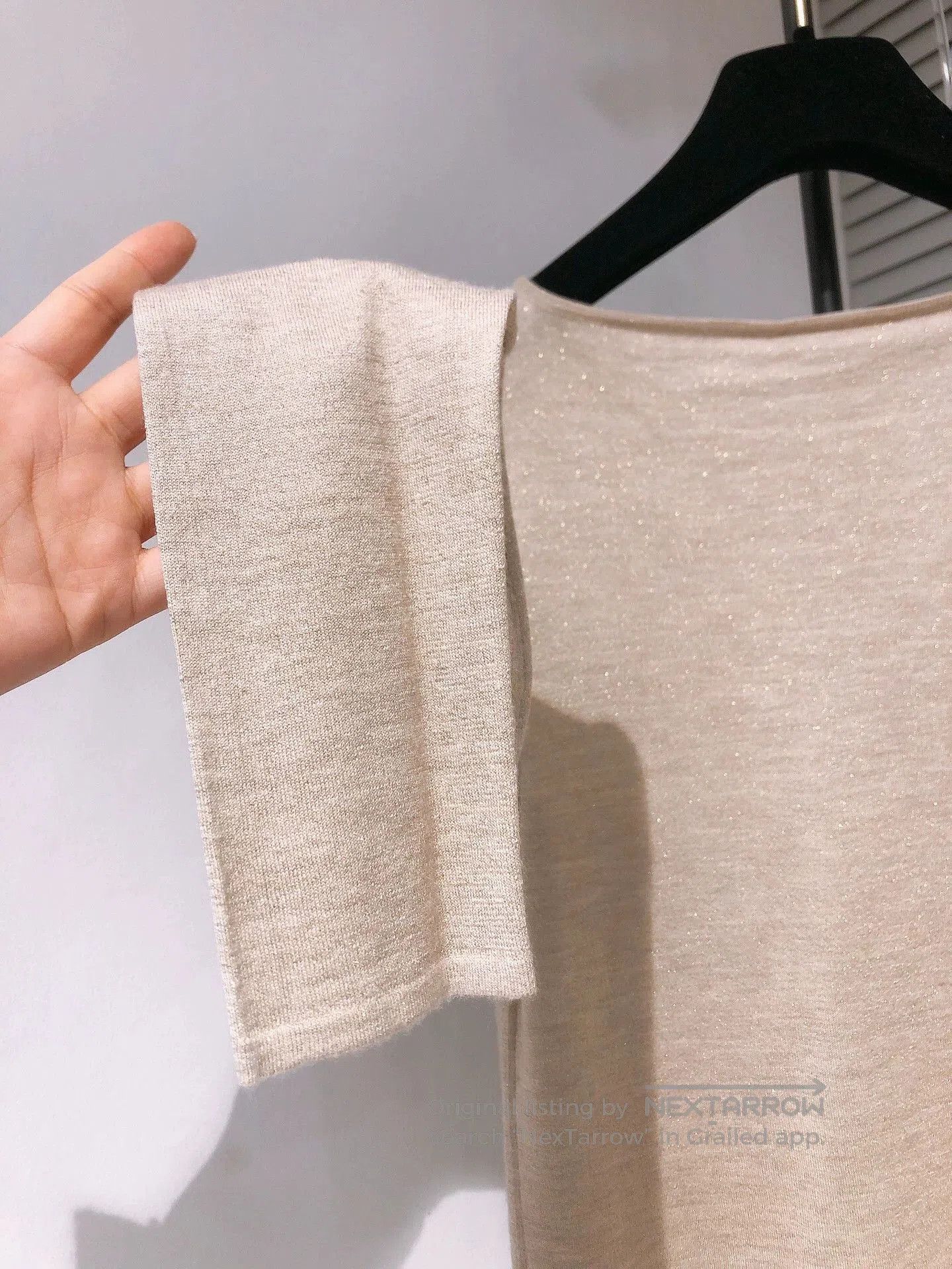 Brunello Cucinelli Brunello Cucinelli Beige Velvet Sweater. Size US XS / EU 42 / 0 - 5 Thumbnail