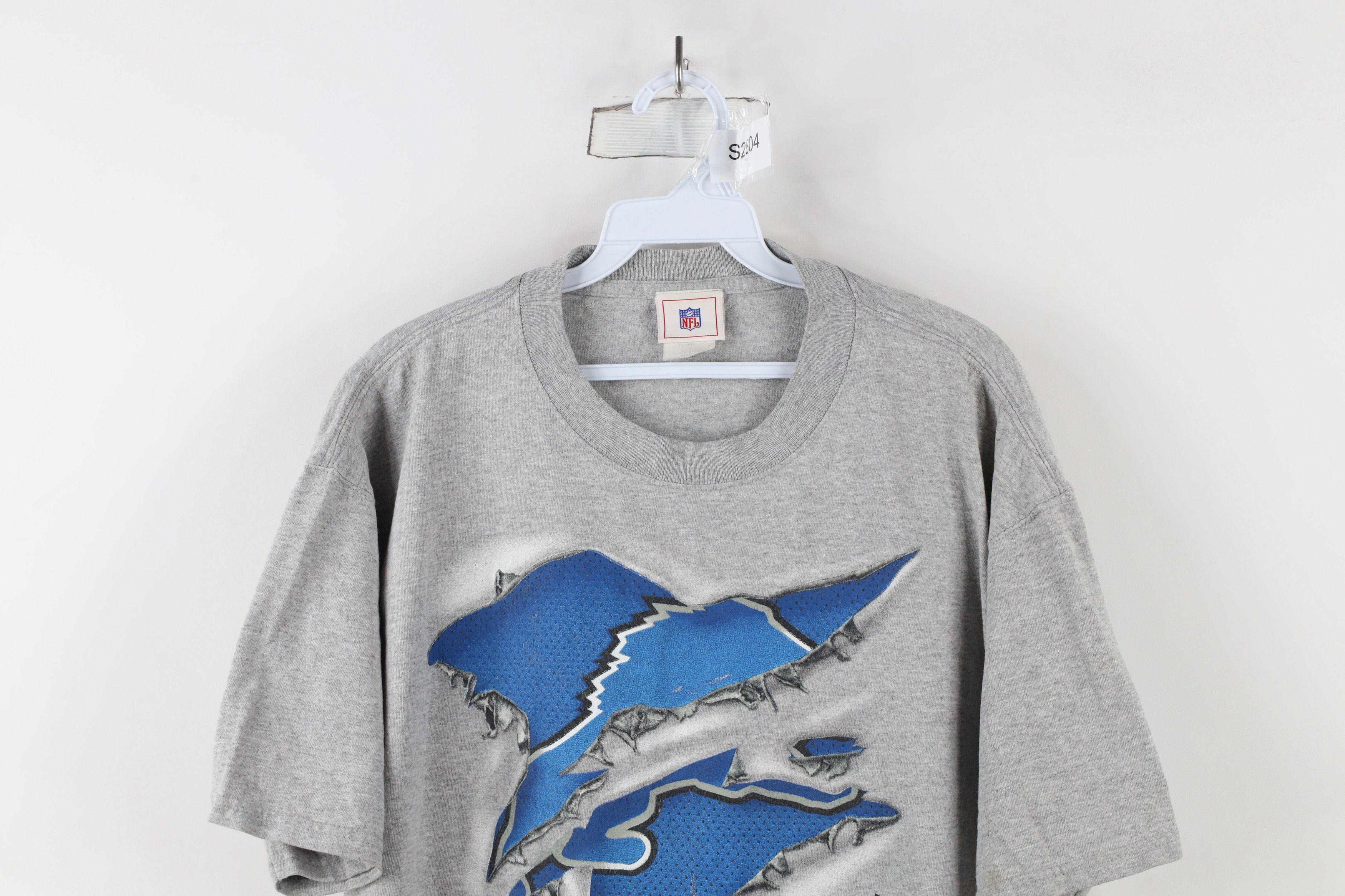Vintage Vintage Y2K NFL Scratch Detroit Lions Football T-Shirt Size US L / EU 52-54 / 3 - 2 Thumbnail