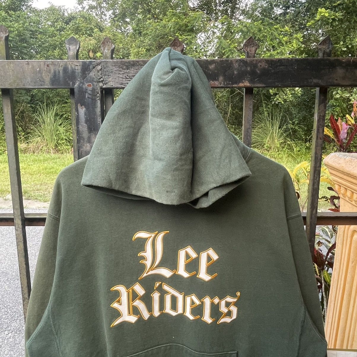 Lee 🔥Vintage 90s Lee Riders Embroidered Spellout Pullover Hoodie Size US L / EU 52-54 / 3 - 4 Thumbnail