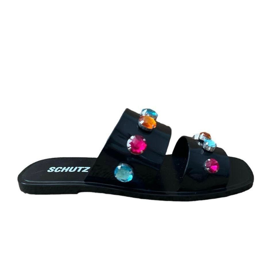 SCHUTZ Schutz Lizzie Crystal PVC slip on slide sandal NEW size 8B Size US 8 / IT 38 - 6 Thumbnail