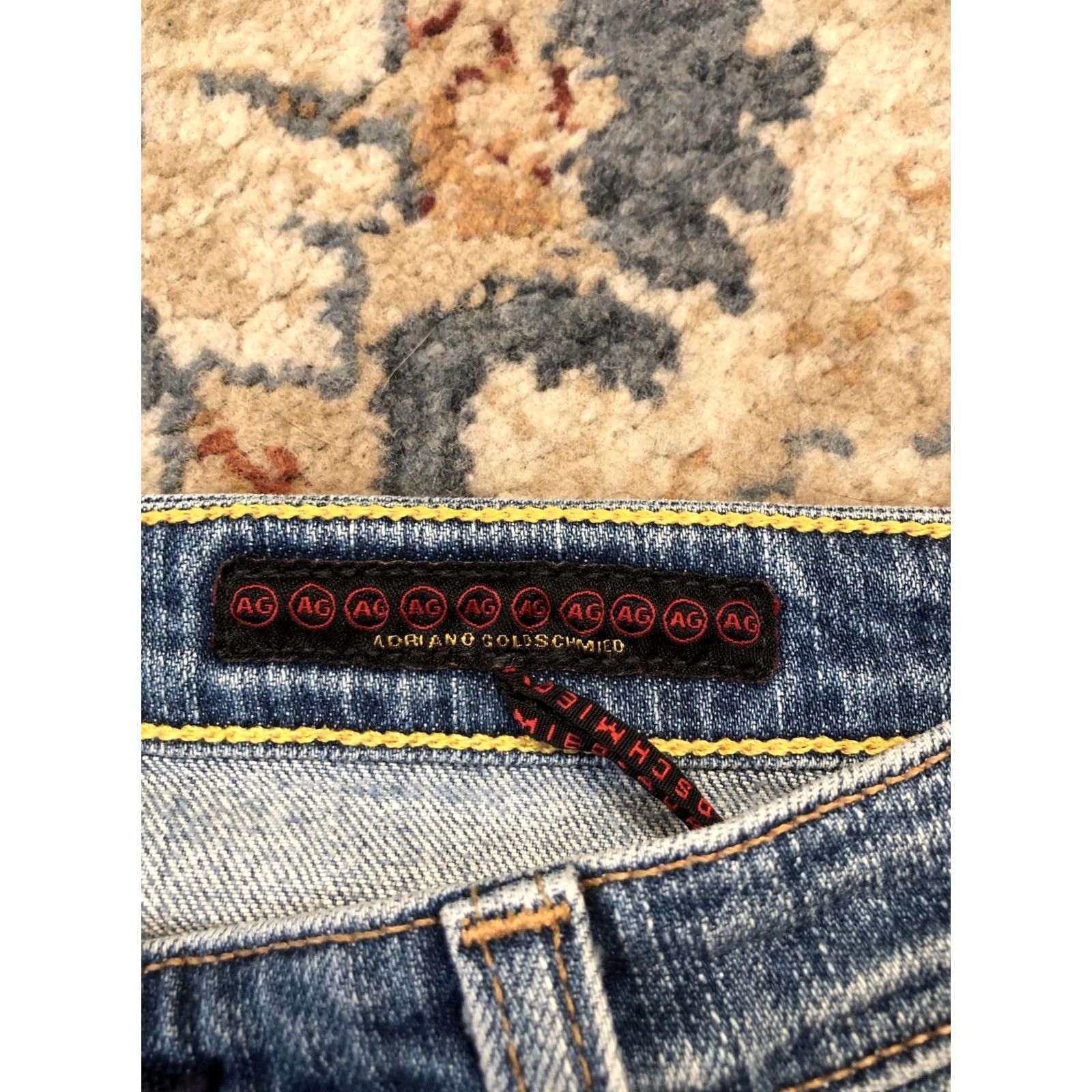 Vintage VINTAGE AG Adriano Goldschmied Jeans Womens 28 Light Wash Blue The Angel Bootcut USA Women Jeans 28 Blue Embroidered Back Pocket Size 28" / US 6 / IT 42 - 5 Thumbnail