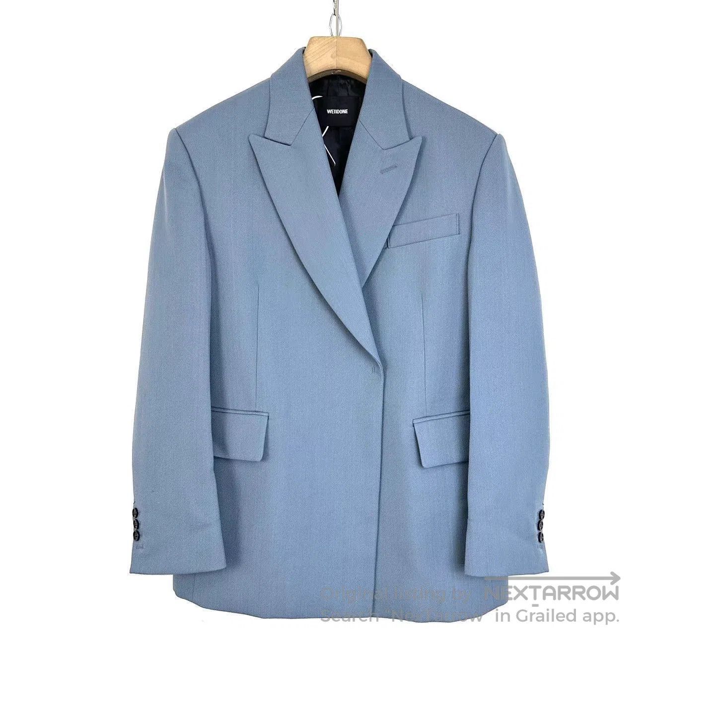 WE11DONE Blue Structured Blazer - XS. Size US XS / EU 42 / 0 - 1 Thumbnail