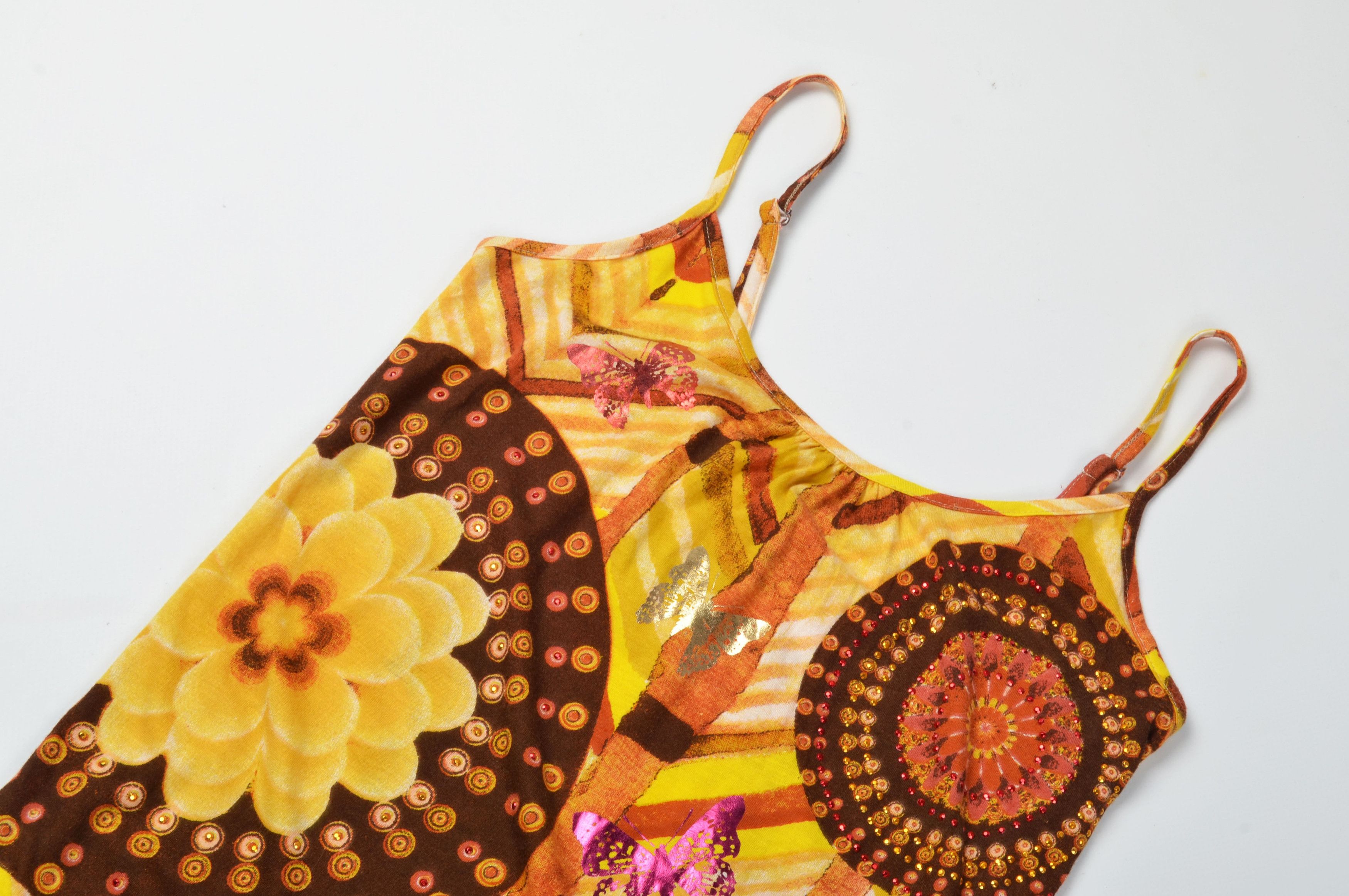 Desigual Vintage Desigual Y2K Fairy Boho Butterfly Cami Top Size XS / US 0-2 / IT 36-38 - 4 Thumbnail