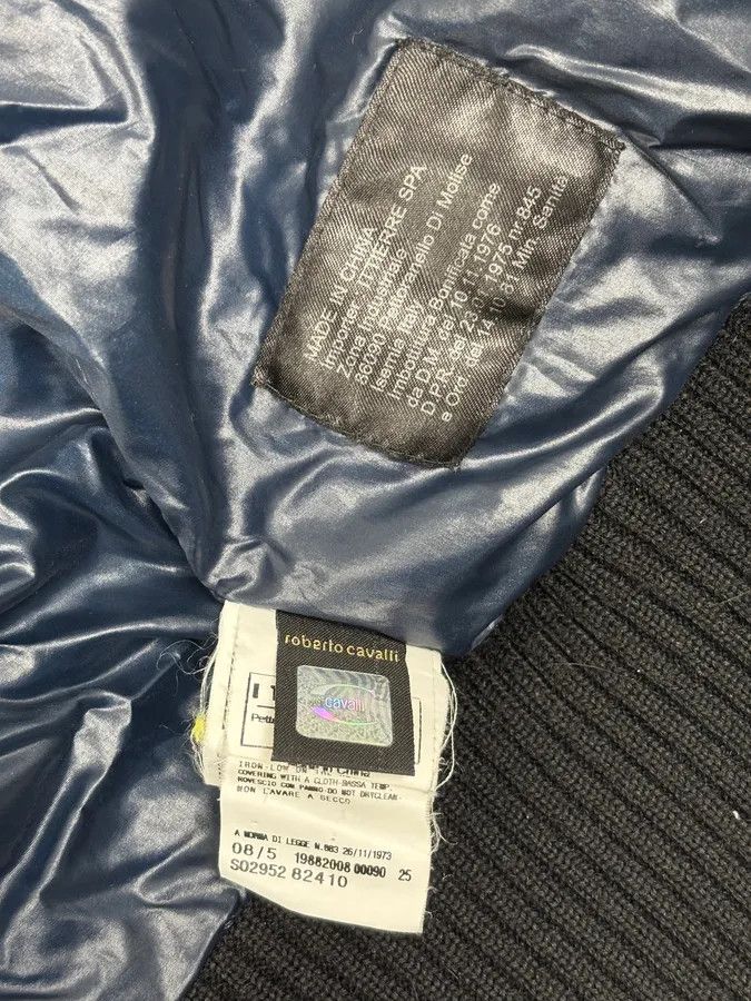 Just Cavalli FW2008 Cavalli Fur Collar Navy Puffer Jacket Size US M / EU 48-50 / 2 - 12 Thumbnail