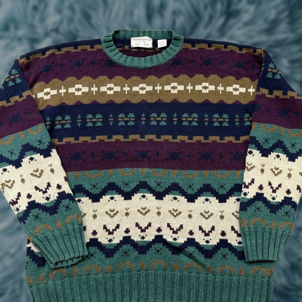 Morbid threads フレディニット Vintage VINTAGE Morbid Threads Acrylic Knit Sweater Freddie