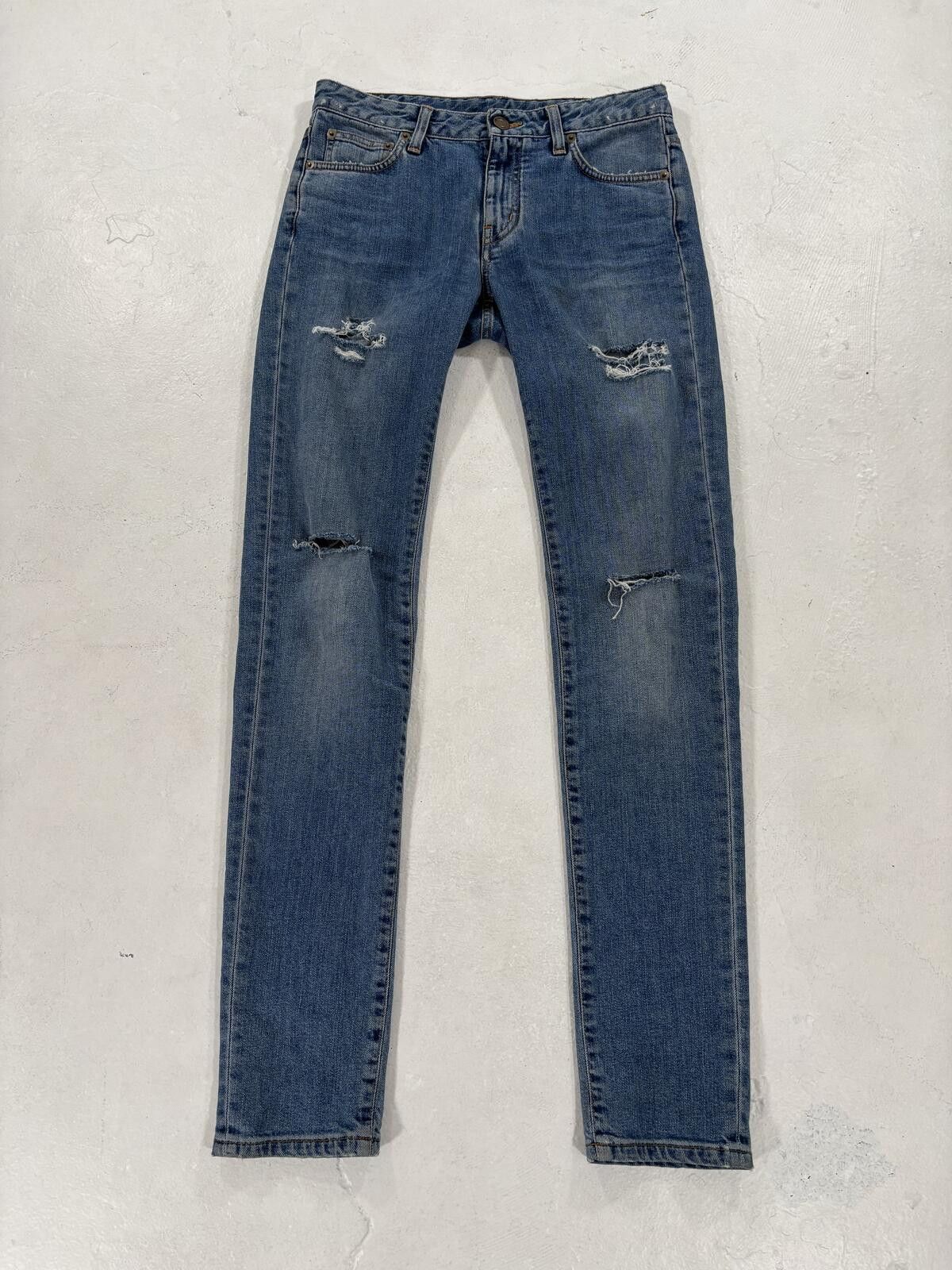 Saint Laurent Paris Saint Laurent 2014 D07 Crash Denim Size US 28 / EU 44 - 1 Thumbnail