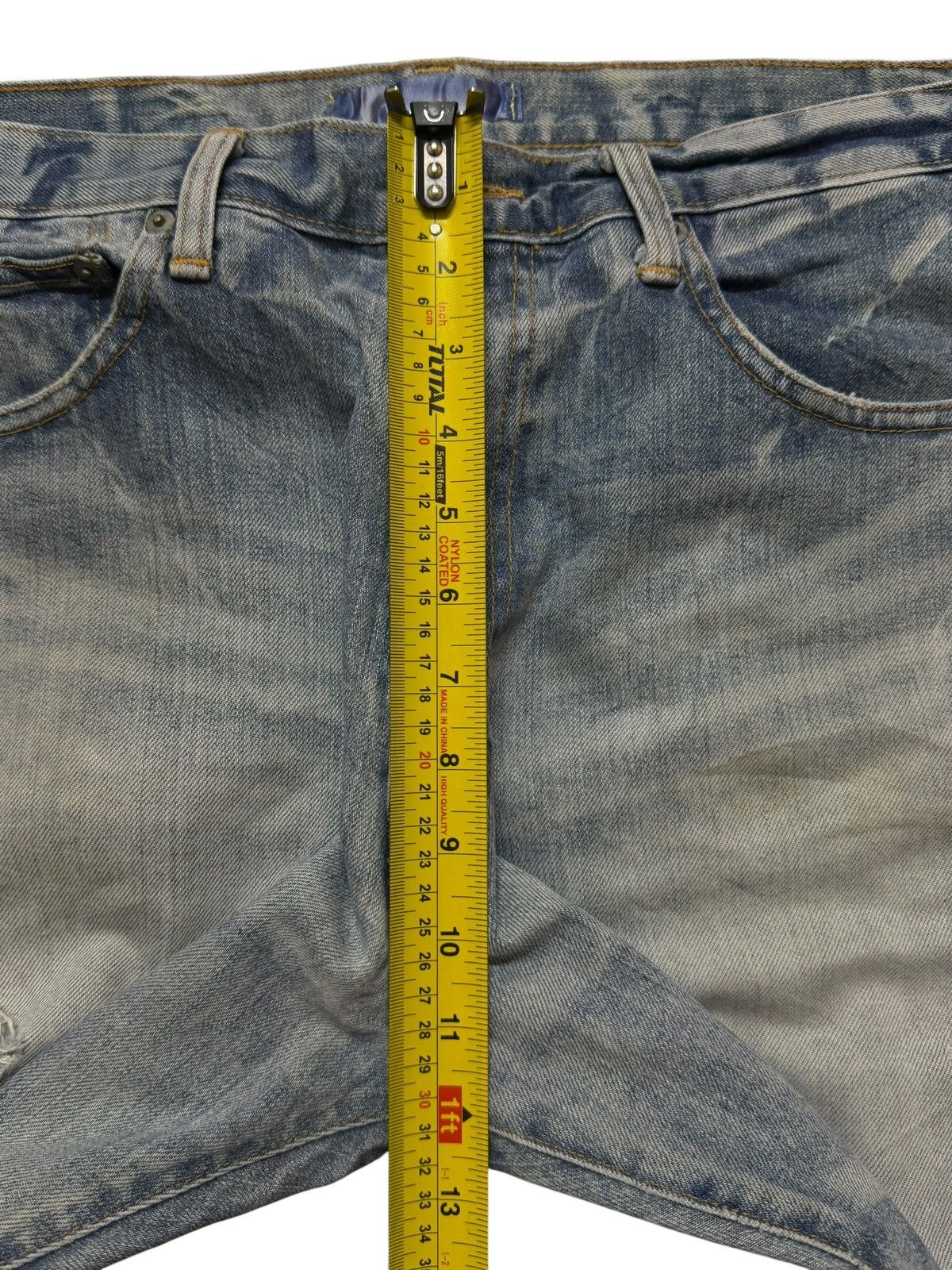 Kapital Vintage 90s Japanese Honeycomb Bleached Distressed Wide Leg Size US 34 / EU 50 - 11 Thumbnail