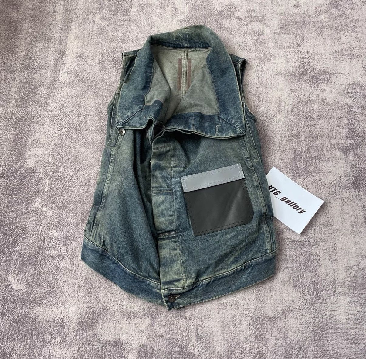 Rick Owens Rick Owens 15SS Asymmetrical Denim Vest Size US XS / EU 42 / 0 - 1 Thumbnail