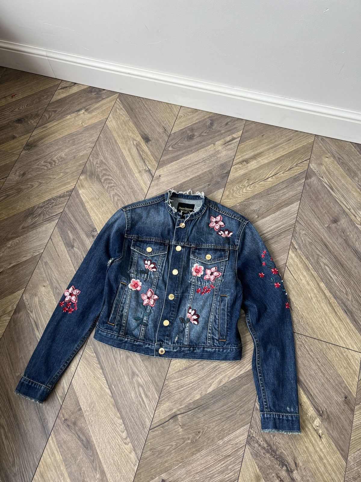 Juicy Couture Vintage RARE Juicy Couture Black Label Denim Jacket Size XS / US 0-2 / IT 36-38 - 3 Thumbnail